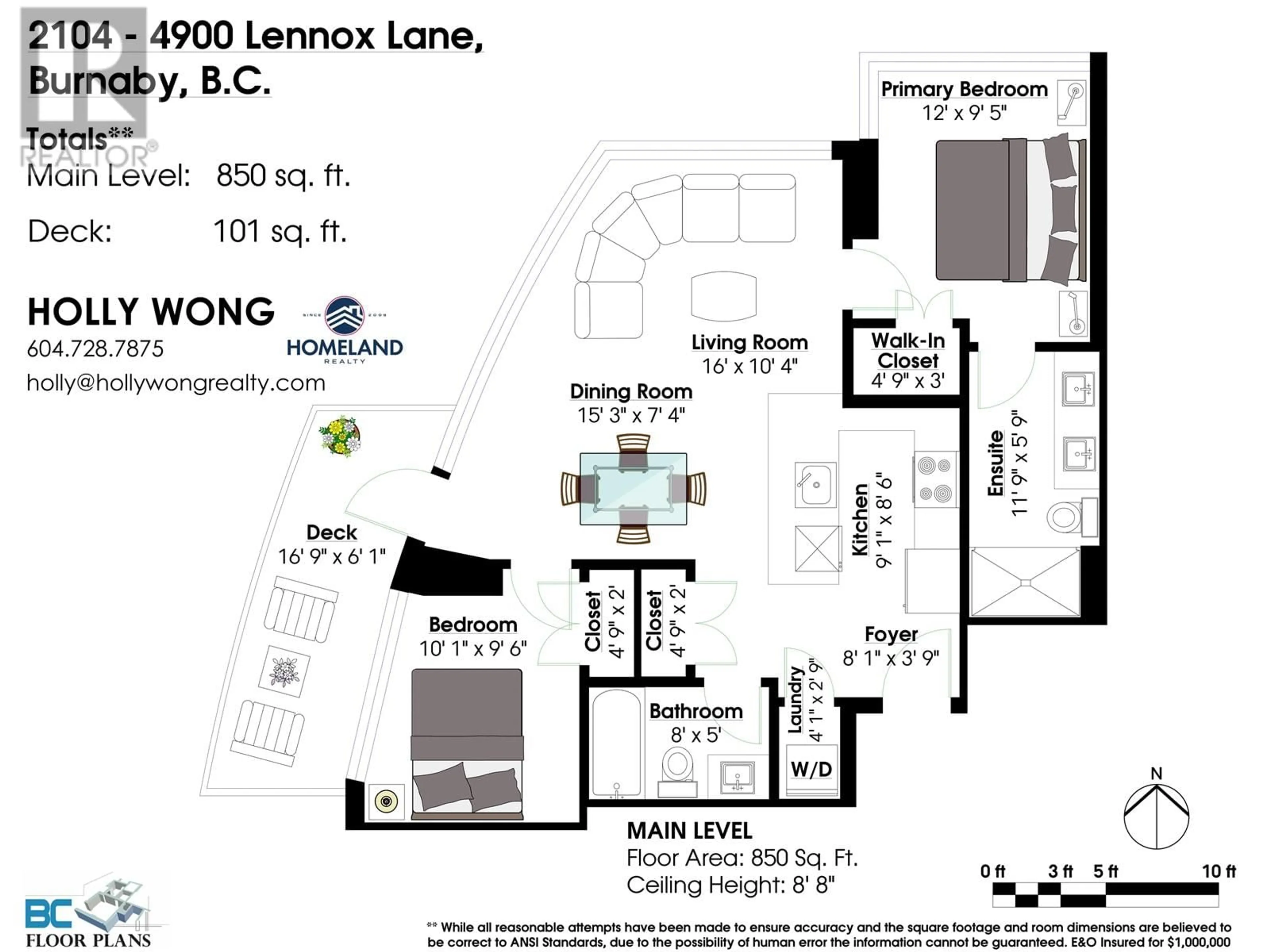 Floor plan for 2104 4900 LENNOX LANE, Burnaby British Columbia V5H0G9