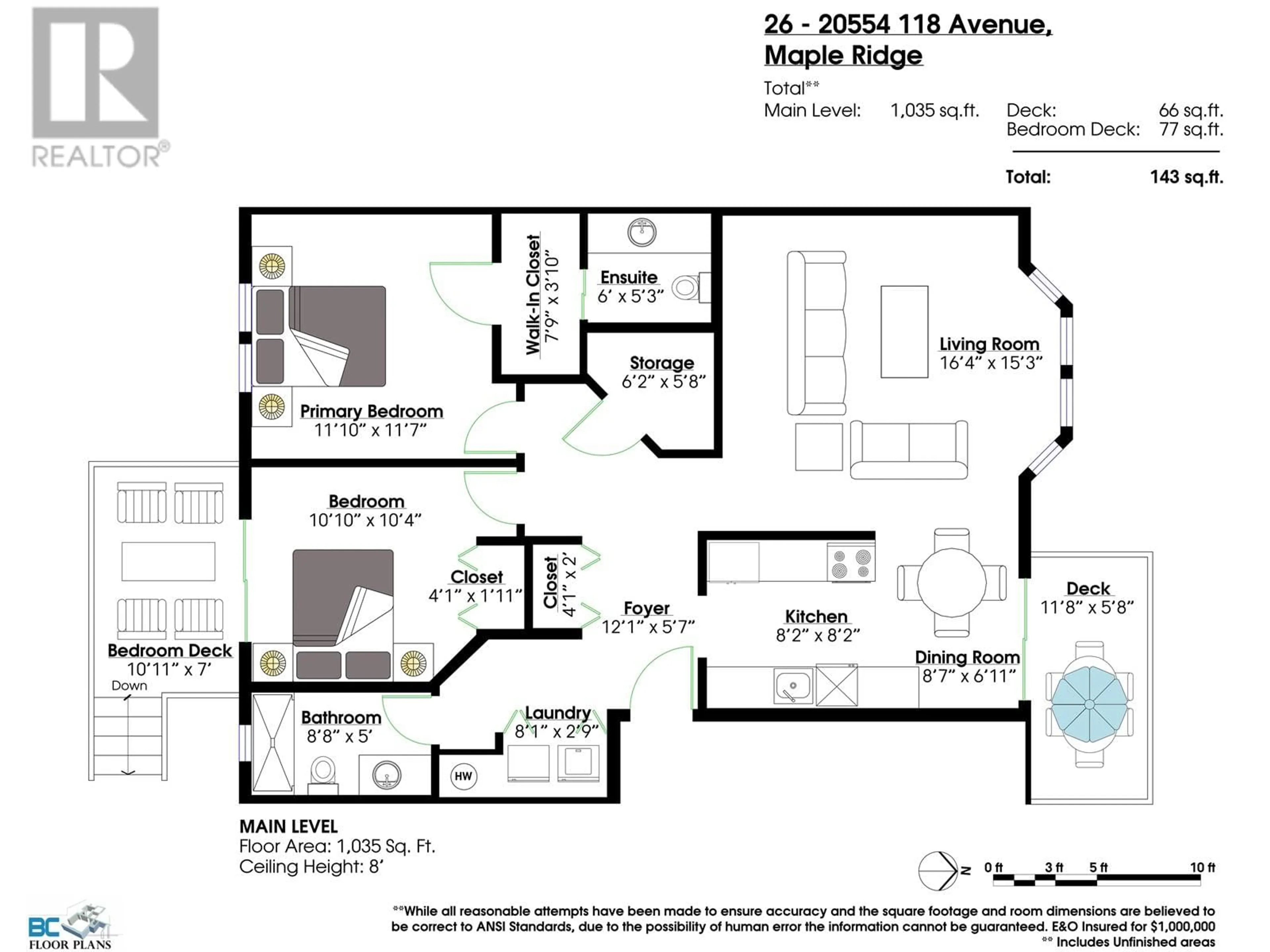 Floor plan for 26 20554 118 AVENUE, Maple Ridge British Columbia V2X0S3