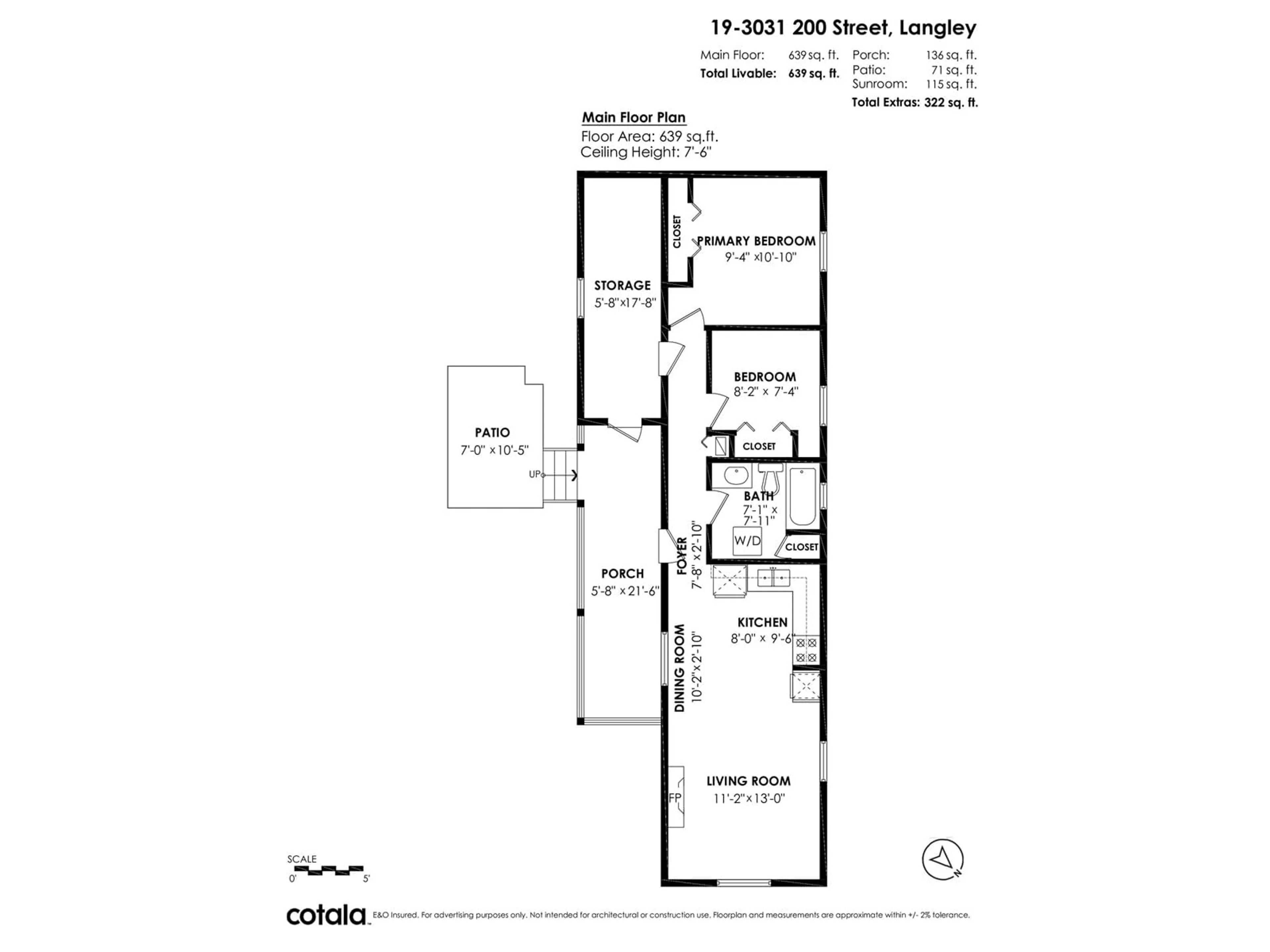 Floor plan for 19 3031 200TH STREET, Langley British Columbia V2Z1N5