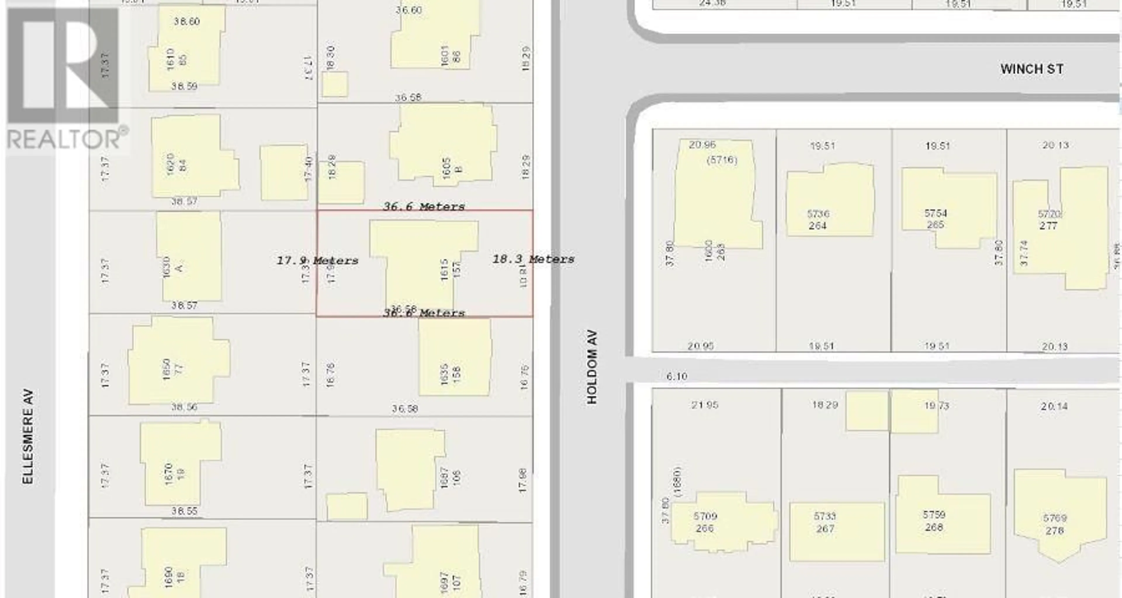 Picture of a map for 1615 HOLDOM AVENUE, Burnaby British Columbia V5B3V7