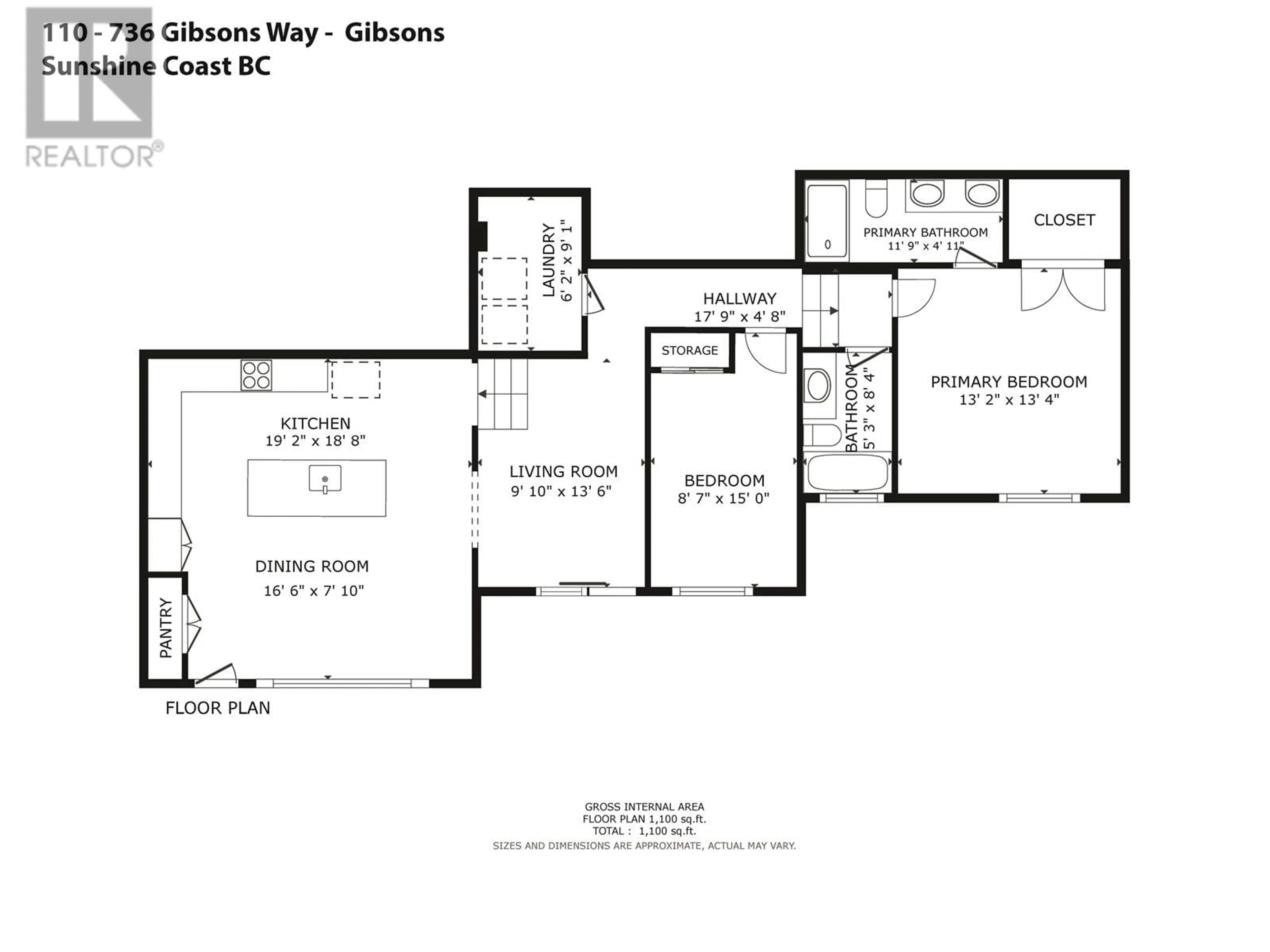 Floor plan for 110 - 736 GIBSONS WAY, Gibsons British Columbia V0N1V9