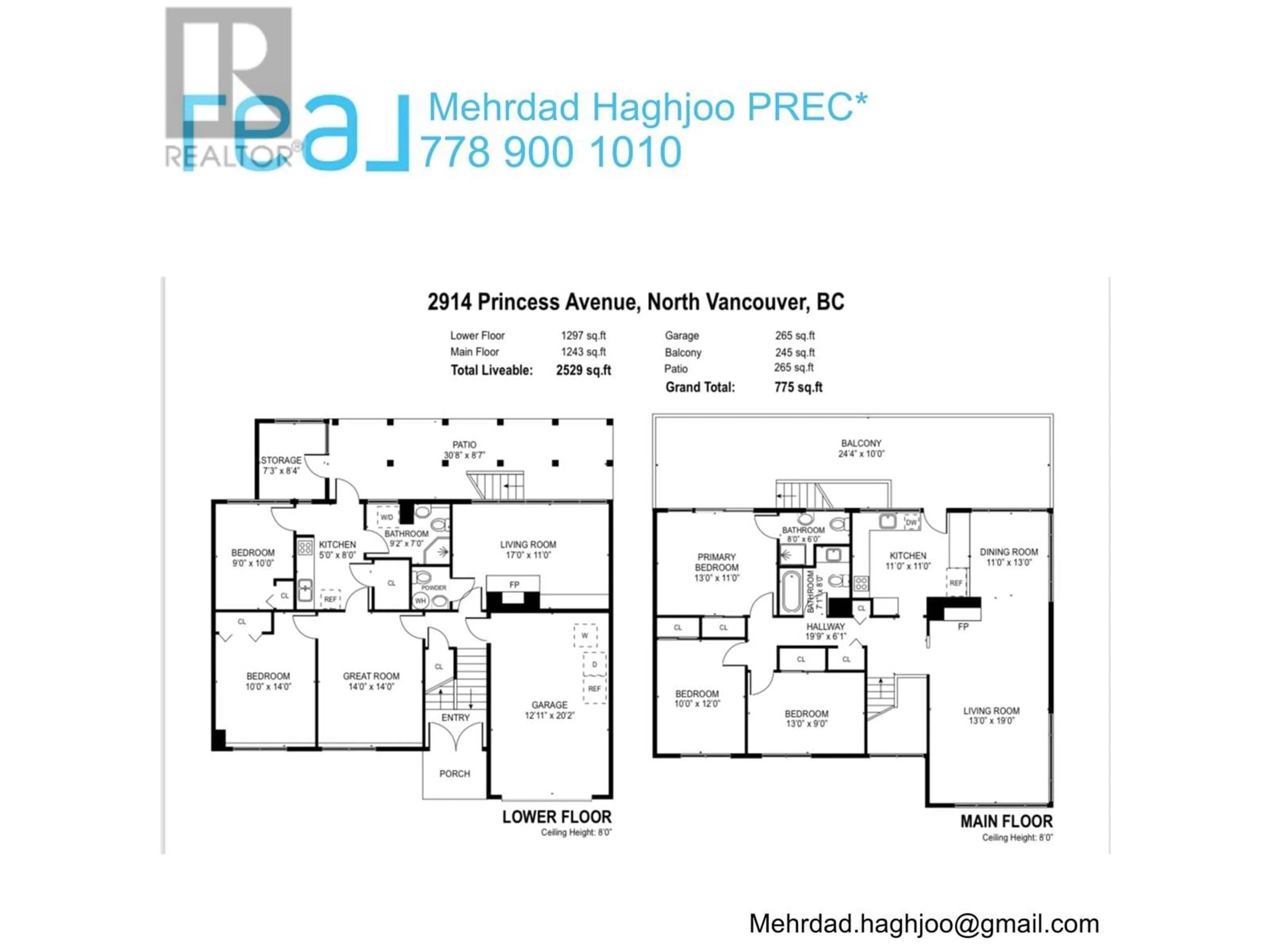 Floor plan for 2914 PRINCESS AVENUE, North Vancouver British Columbia V7N2C8