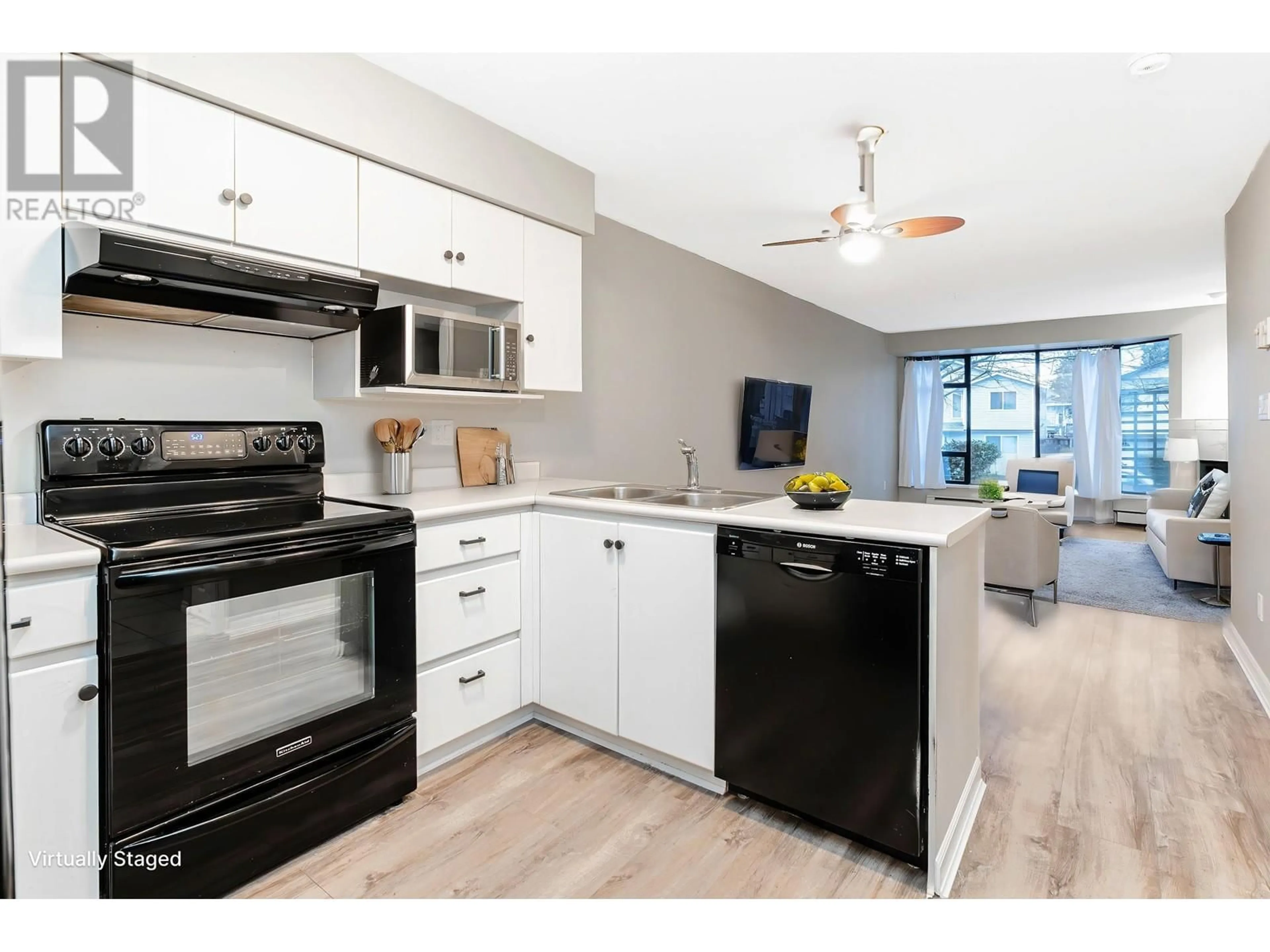 Open concept kitchen, wood/laminate floor for 112 1966 COQUITLAM AVENUE, Port Coquitlam British Columbia V3B7P8