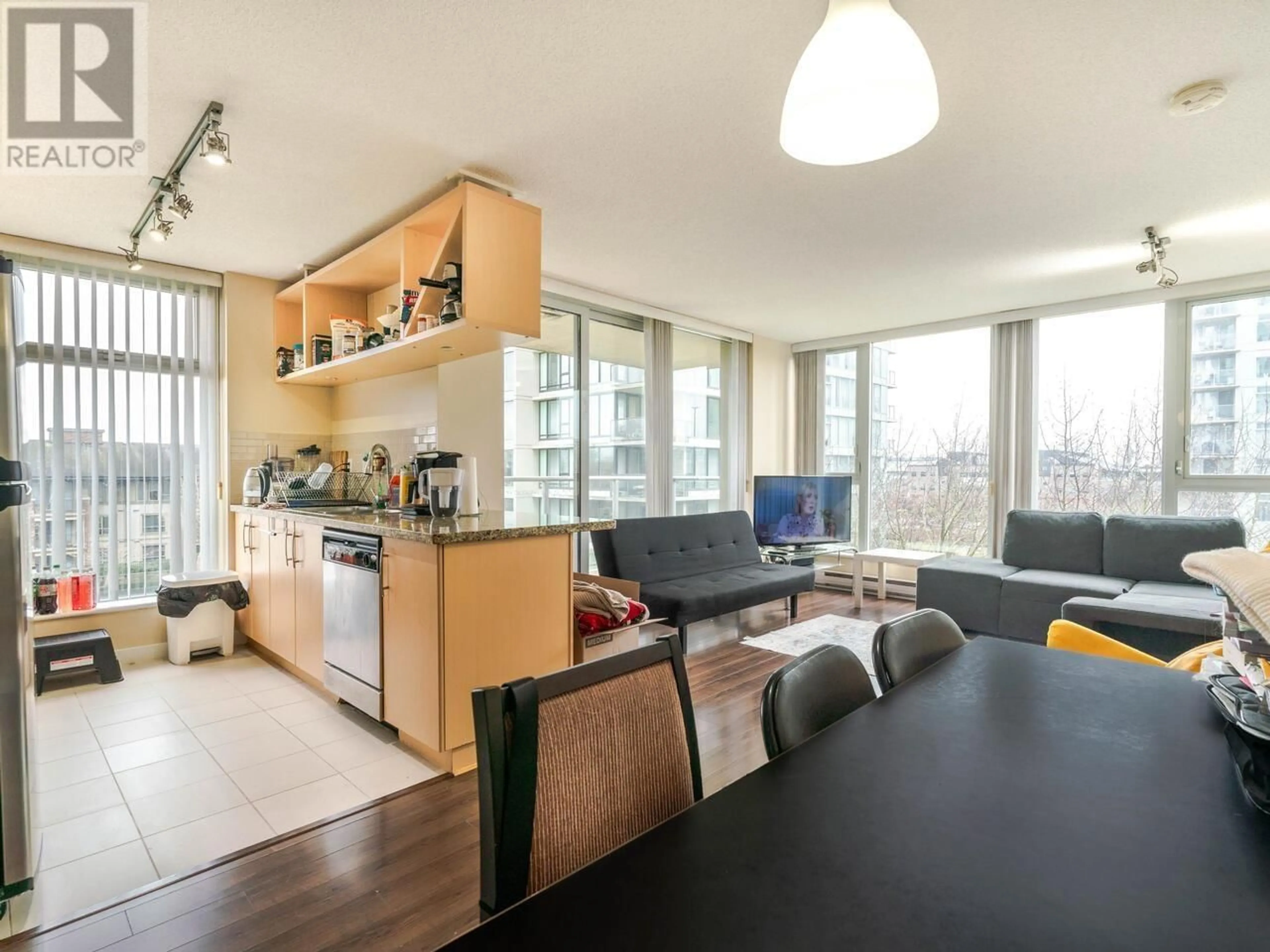 Living room with furniture, wood/laminate floor for 706 5028 KWANTLEN STREET, Richmond British Columbia V6X4K2