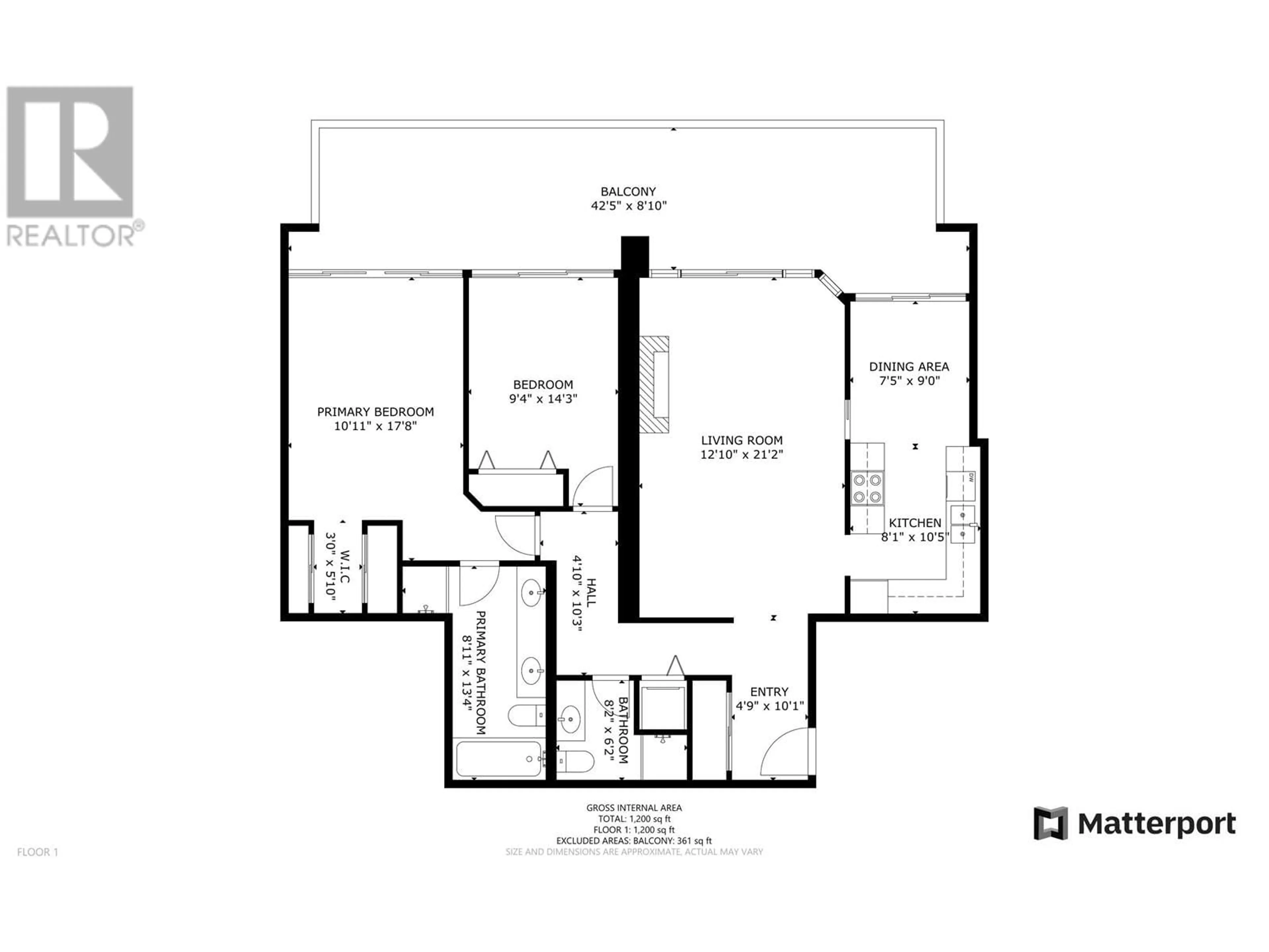 Floor plan for 201 5899 WILSON AVENUE, Burnaby British Columbia V5H4R9