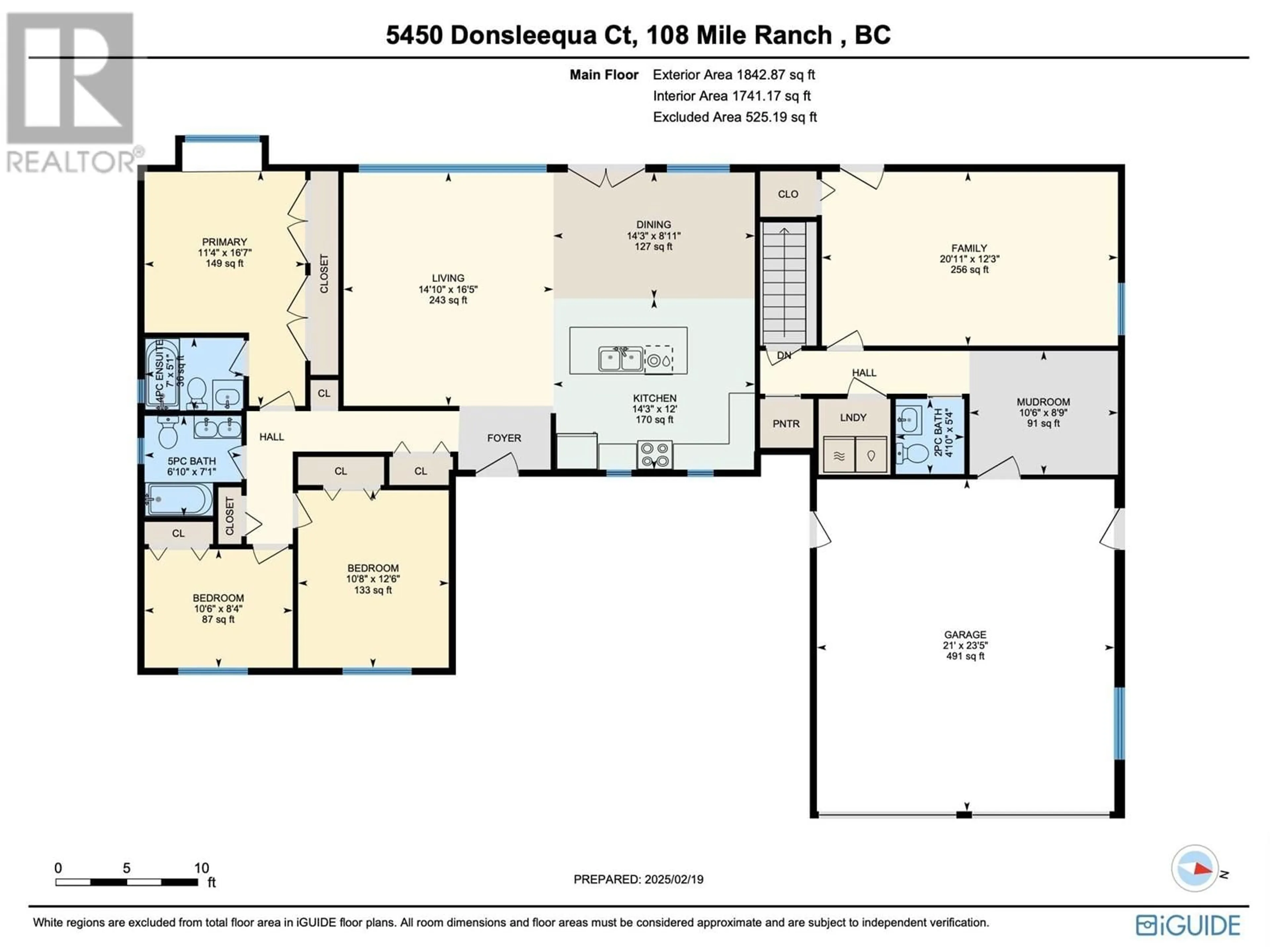 Floor plan for 5450 DONSLEEQUA COURT, 108 Mile Ranch British Columbia V0K2Z0