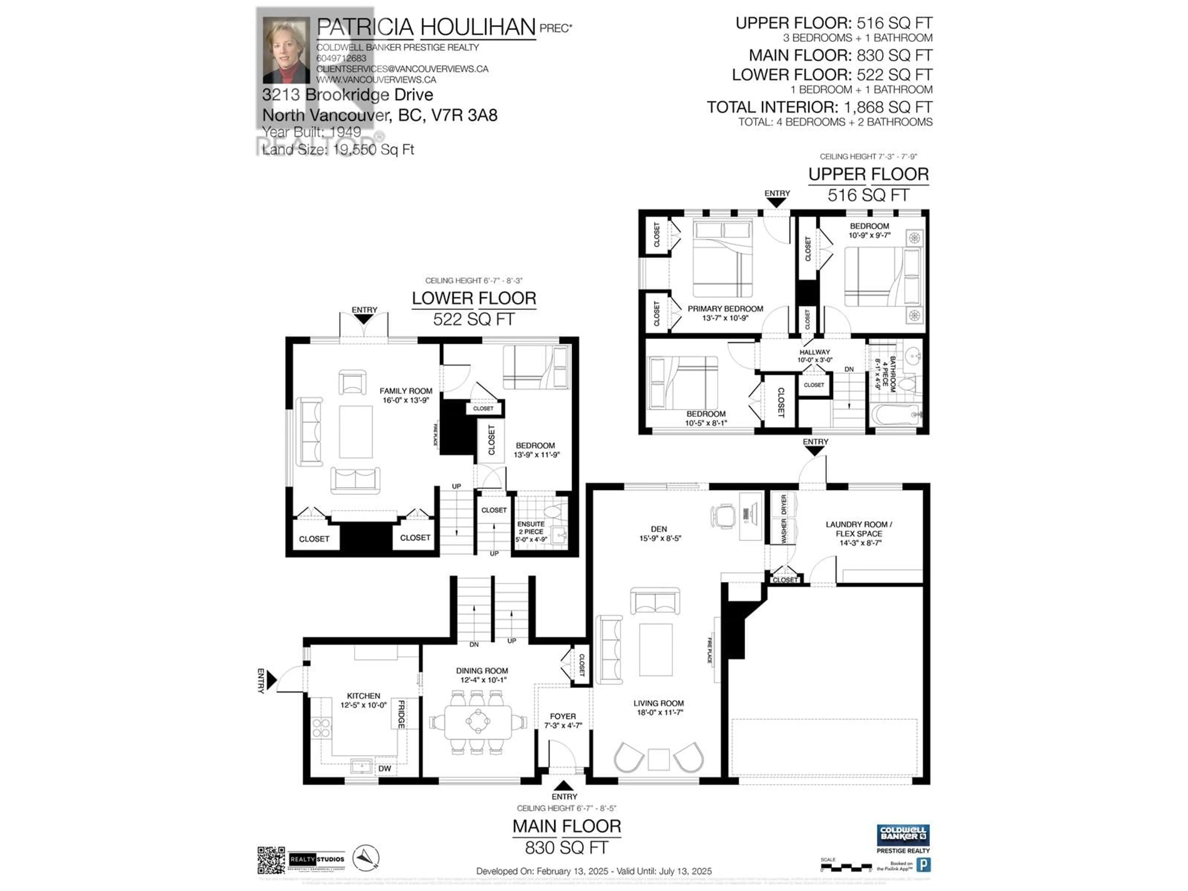 Floor plan for 3213 BROOKRIDGE DRIVE, North Vancouver British Columbia V7R3A7