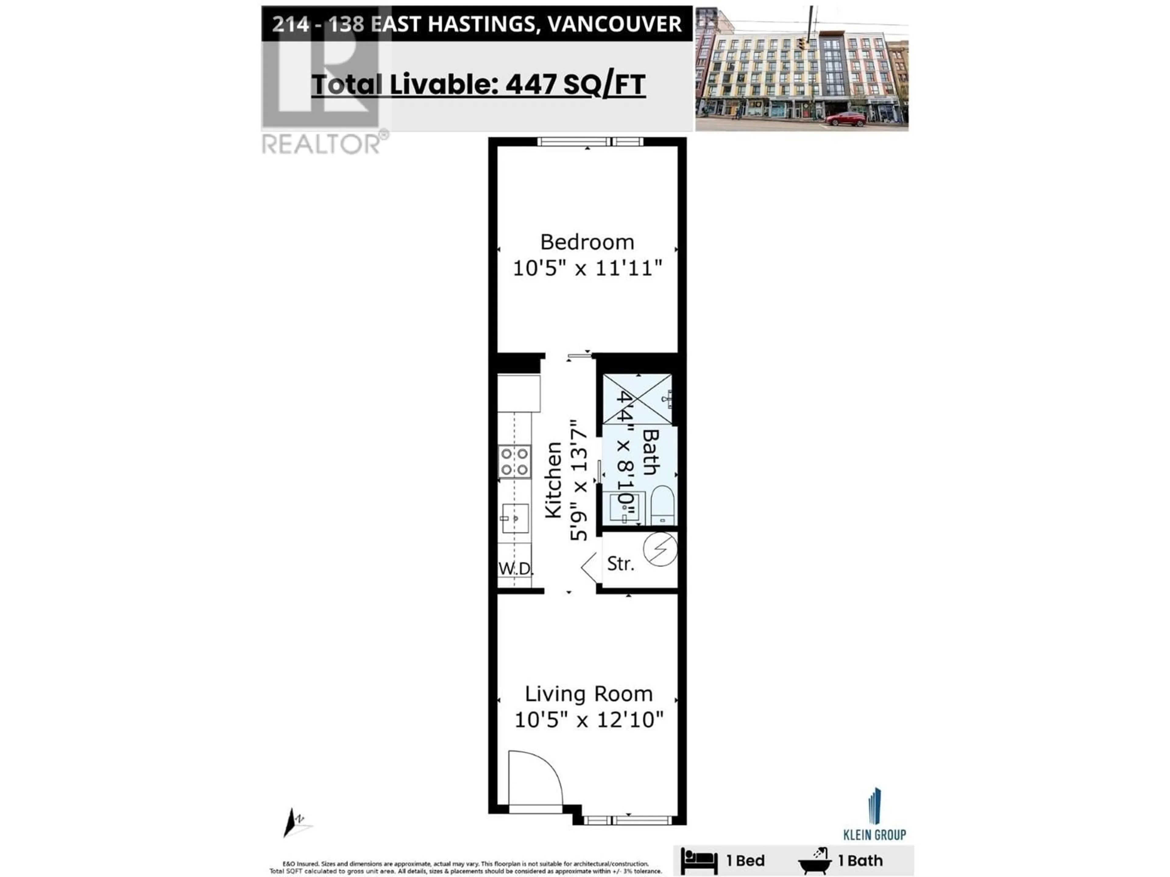 Floor plan for 214 138 E HASTINGS STREET, Vancouver British Columbia V6A1N4