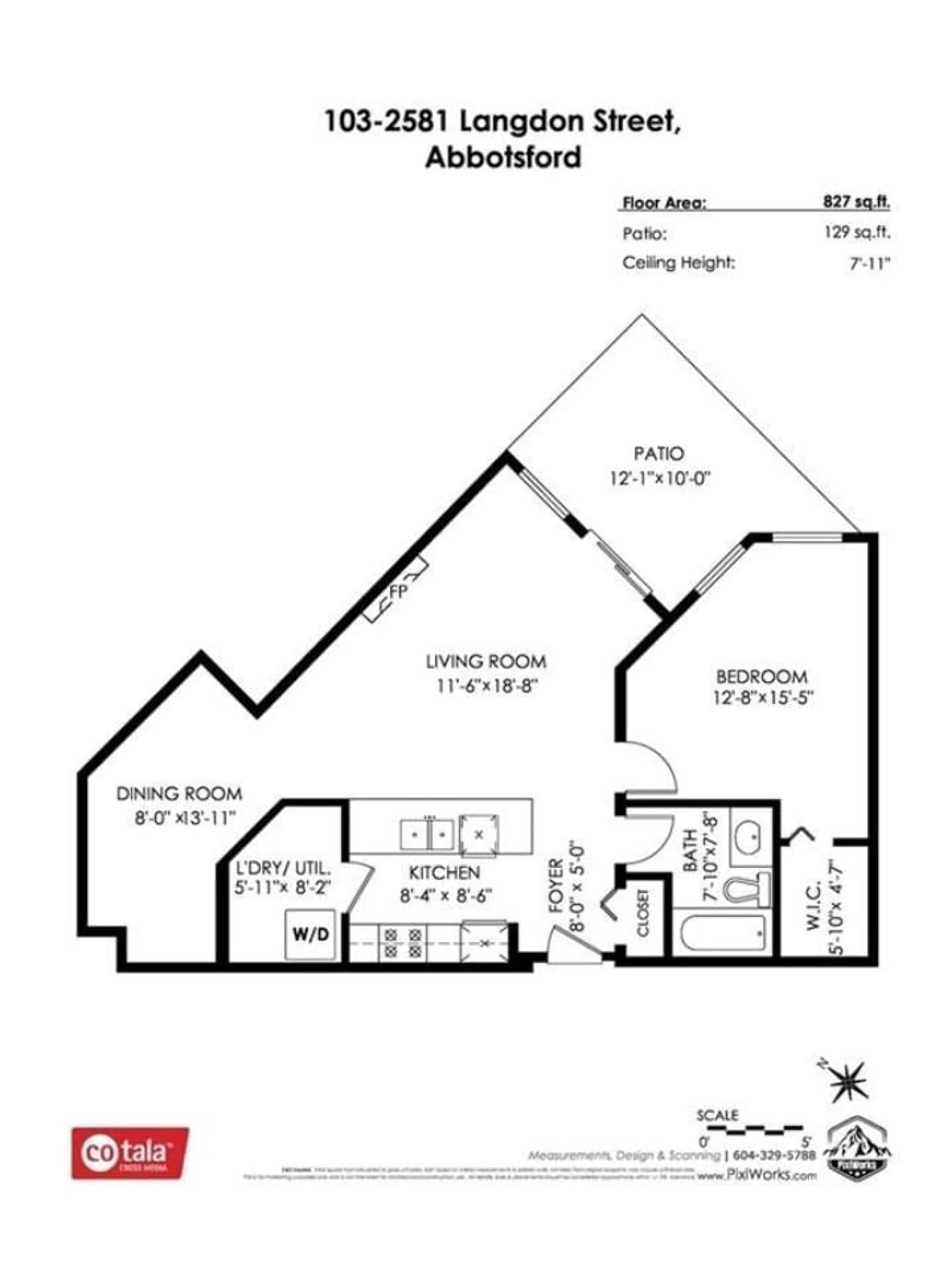 Floor plan for 103 2581 LANGDON STREET, Abbotsford British Columbia V2T7A3