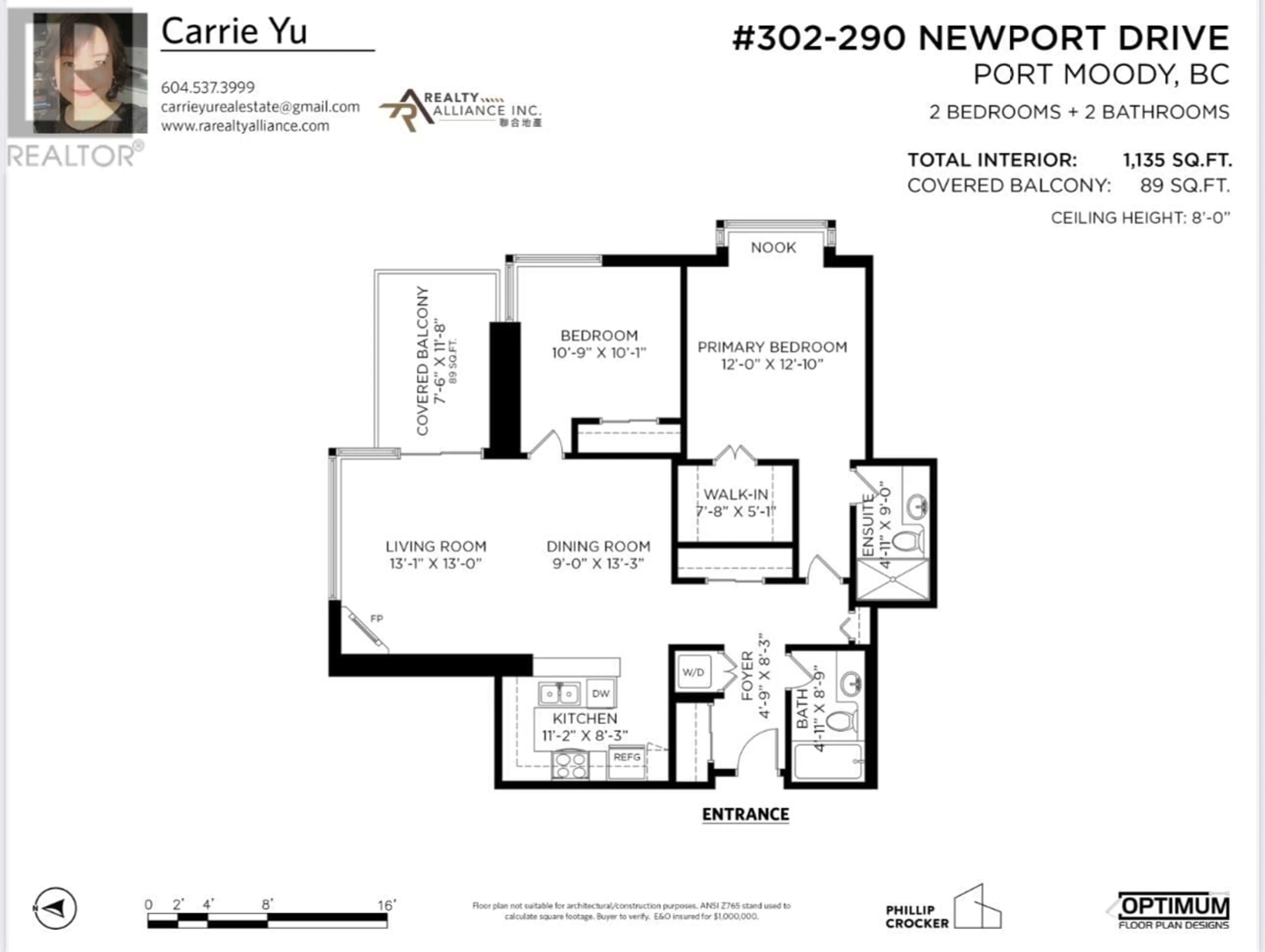 Floor plan for 302 290 NEWPORT DRIVE, Port Moody British Columbia V5H5N2