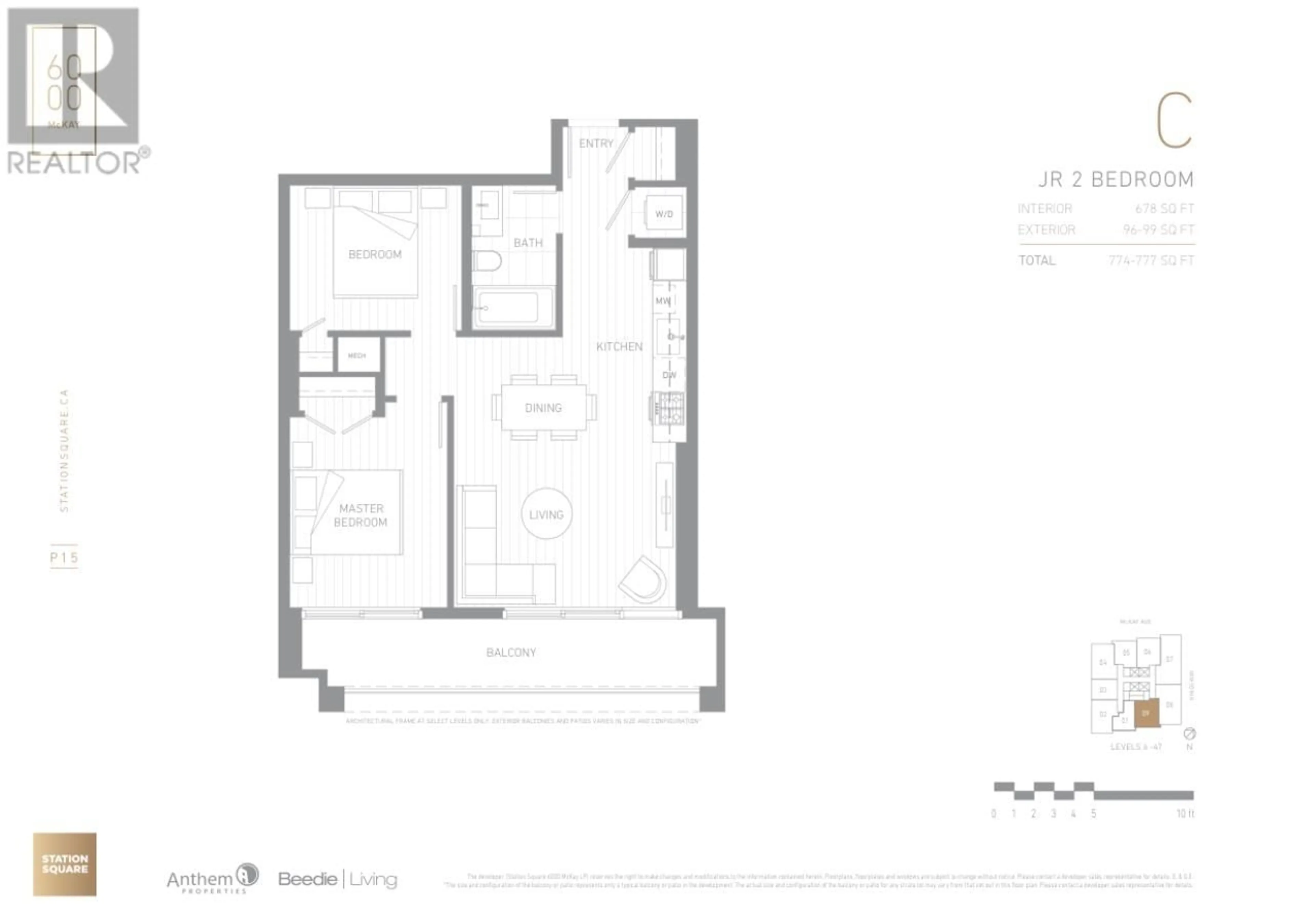 Floor plan for 2509 6000 MCKAY AVENUE, Burnaby British Columbia V5H0K2