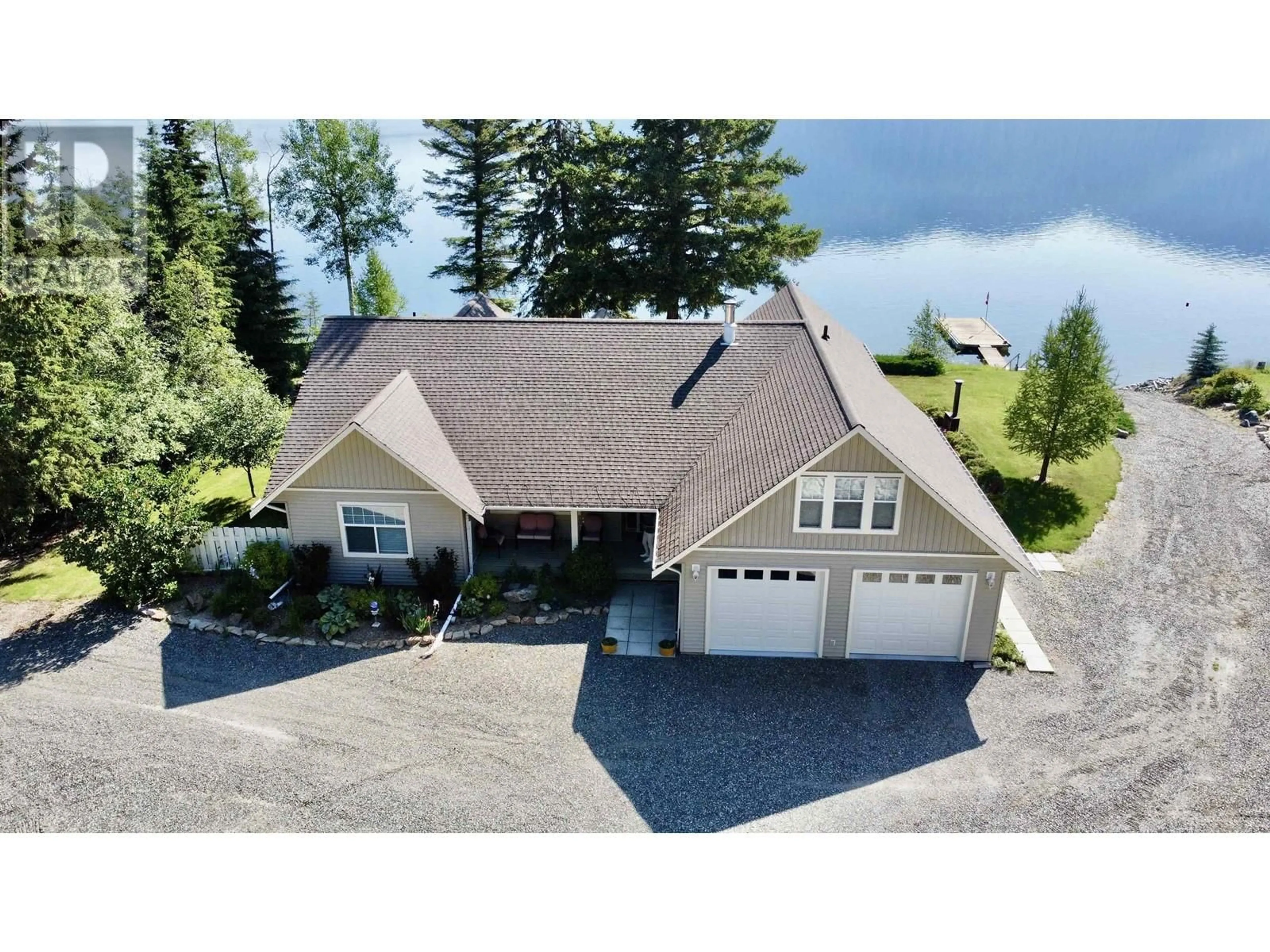 A pic from outside/outdoor area/front of a property/back of a property/a pic from drone, mountain view for 4143 BLUEBIRD ROAD, Canim Lake British Columbia V0K1J0