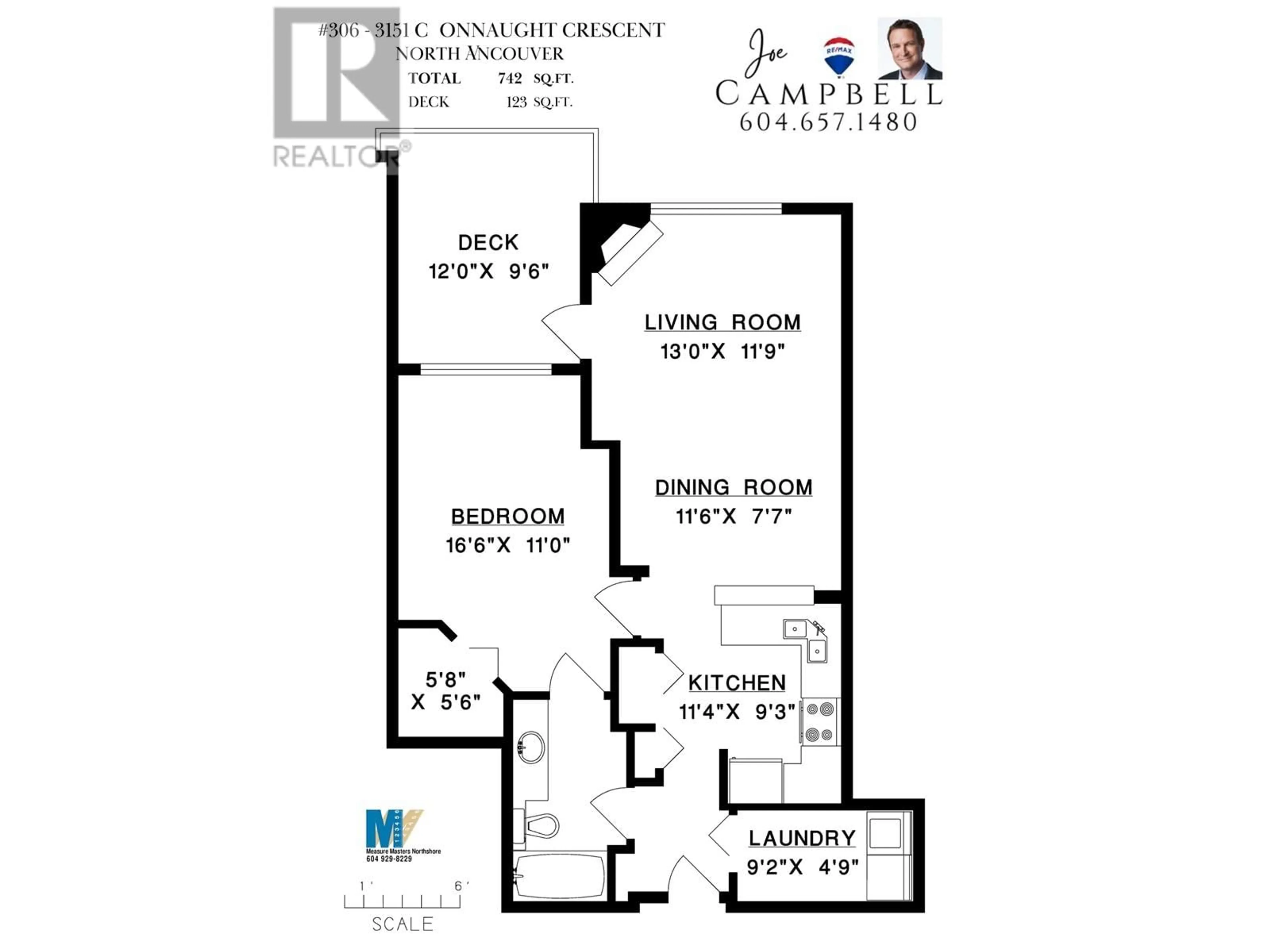 Floor plan for 306 - 3151 CONNAUGHT CRESCENT, North Vancouver British Columbia V7R4X6