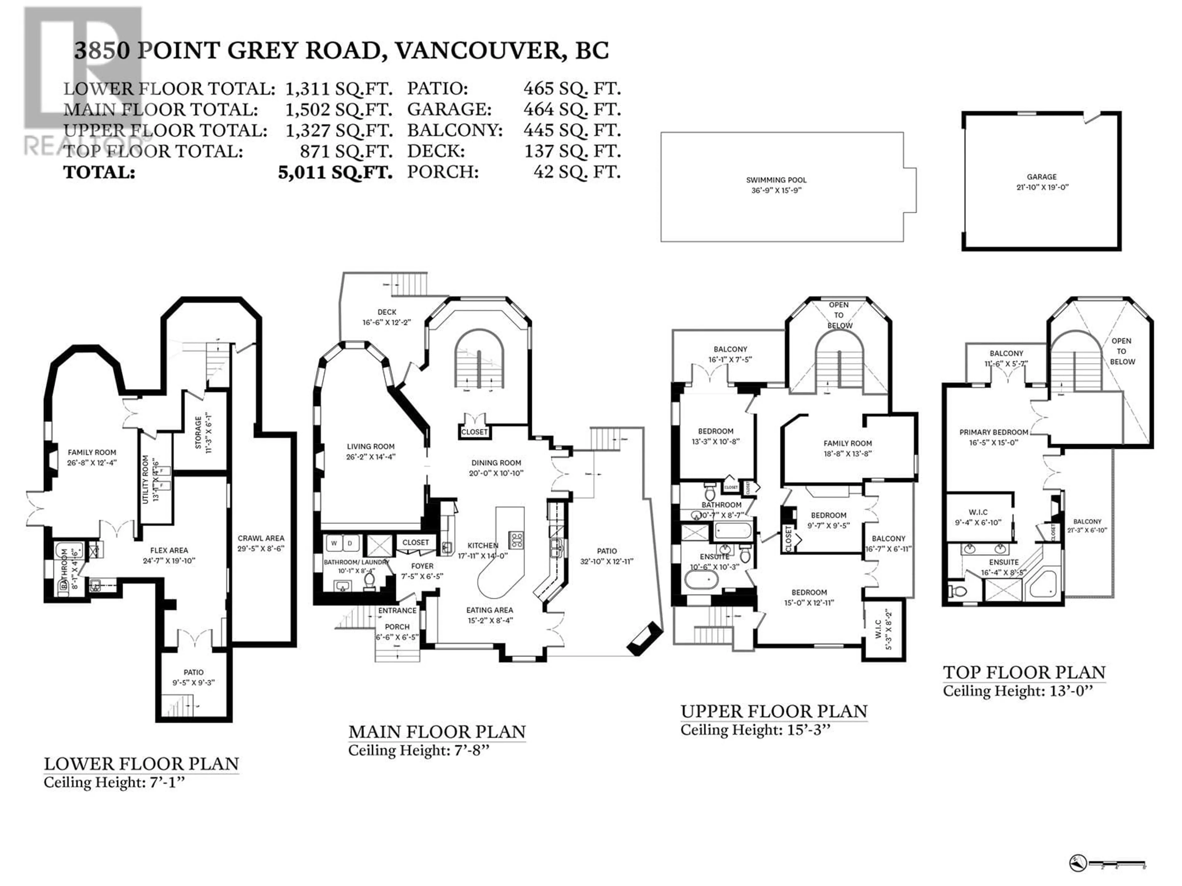 Floor plan for 3850 POINT GREY ROAD, Vancouver British Columbia V6R1B4