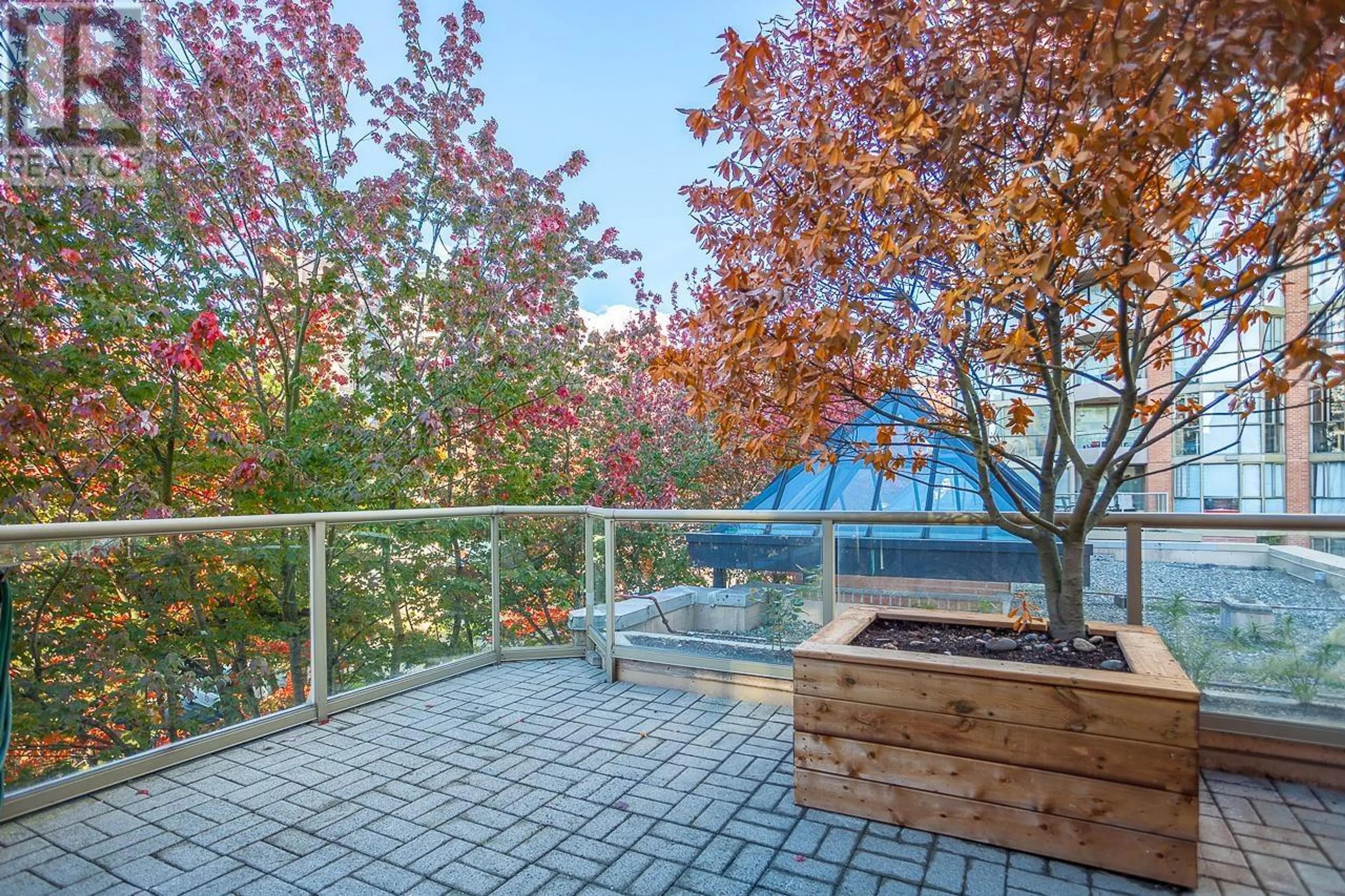 Patio, forest/trees view for 504 - 1488 HORNBY STREET, Vancouver British Columbia V6Z1X3