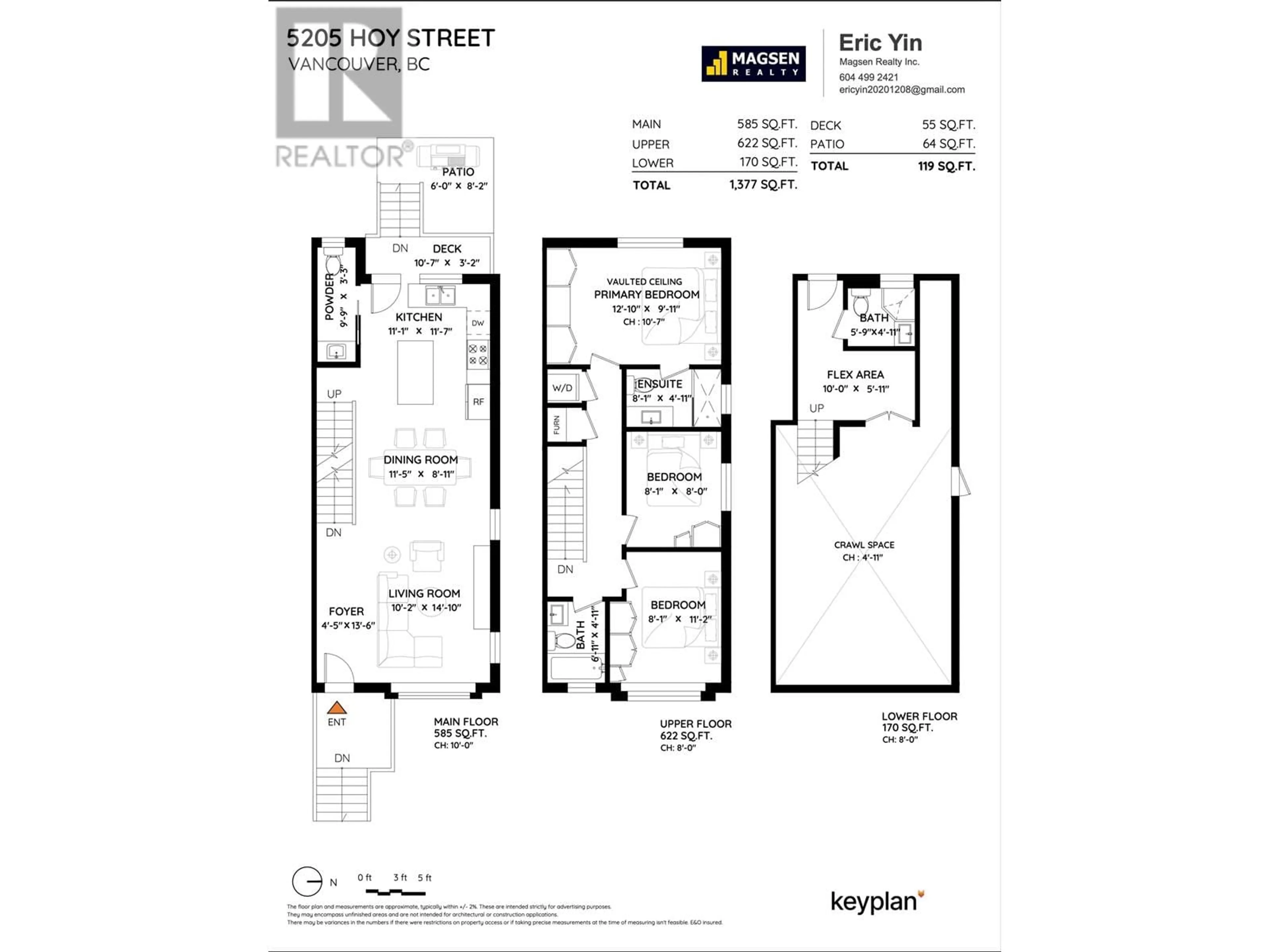 Floor plan for 5207 HOY STREET, Vancouver British Columbia V5R4N9