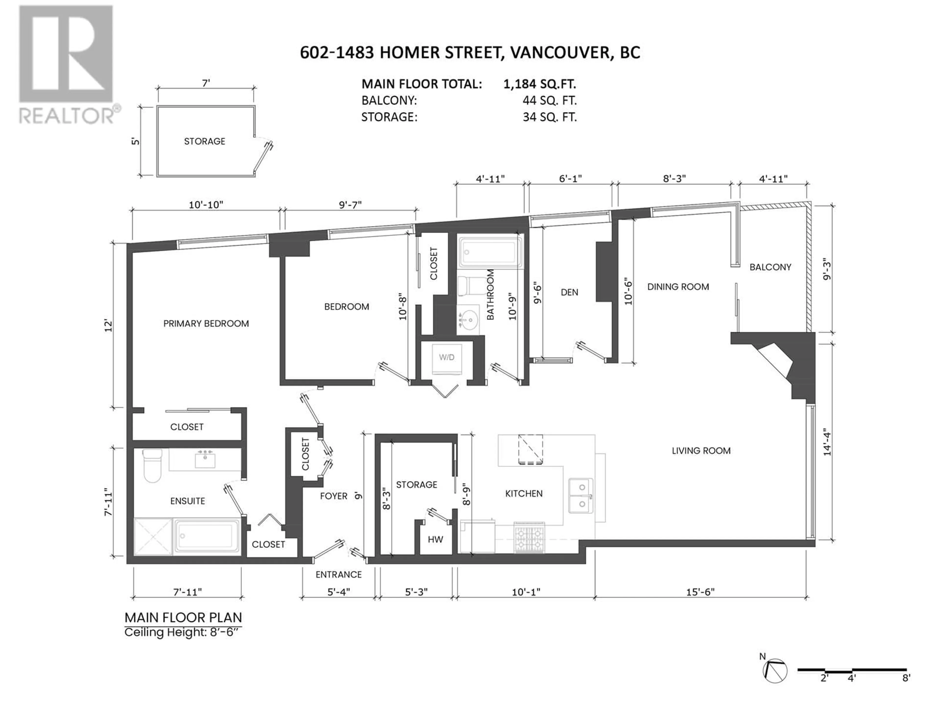 Floor plan for 602 1483 HOMER STREET, Vancouver British Columbia V6Z3C7