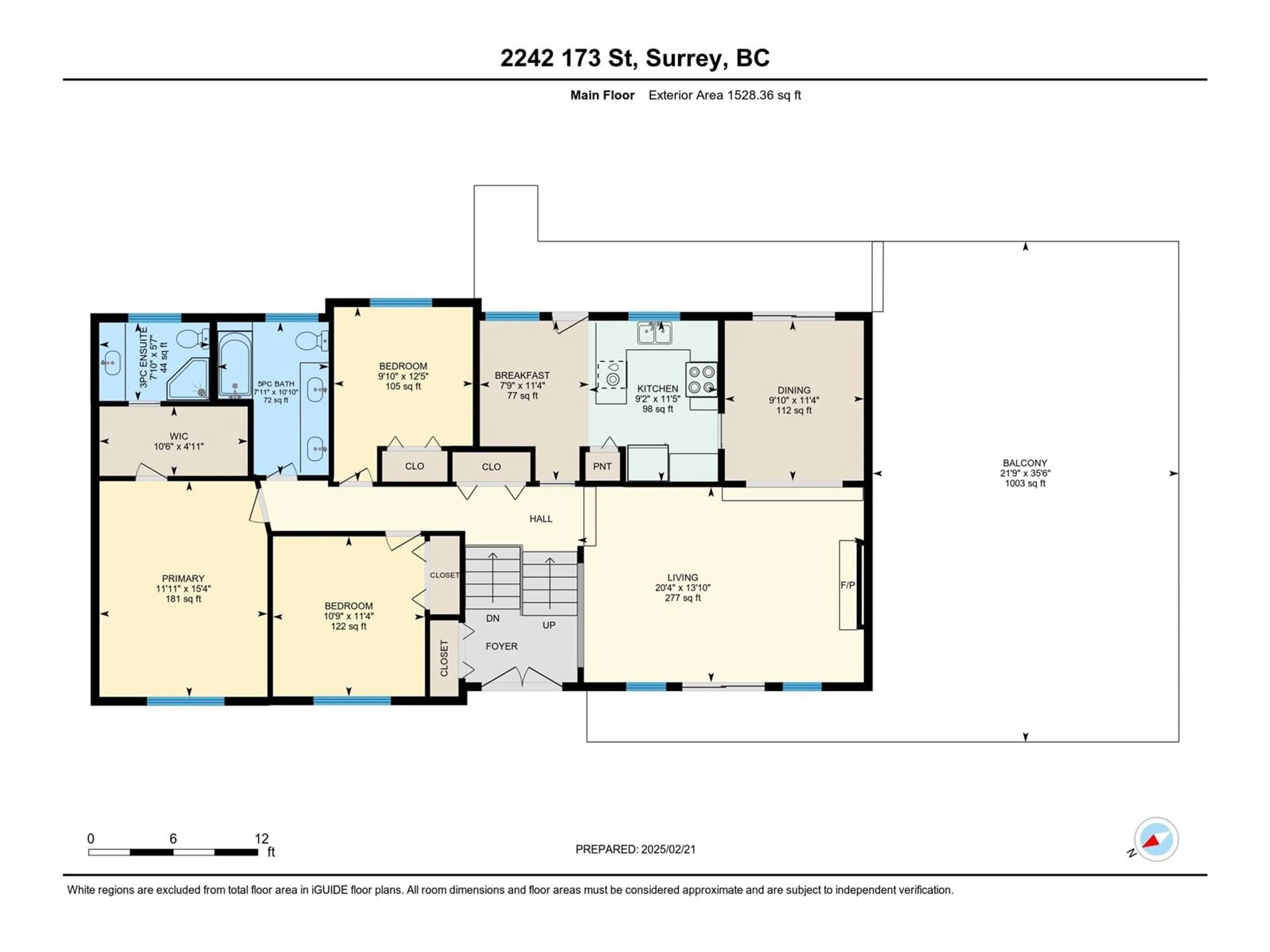 Floor plan for 2242 173, Surrey British Columbia V3Z9Z7