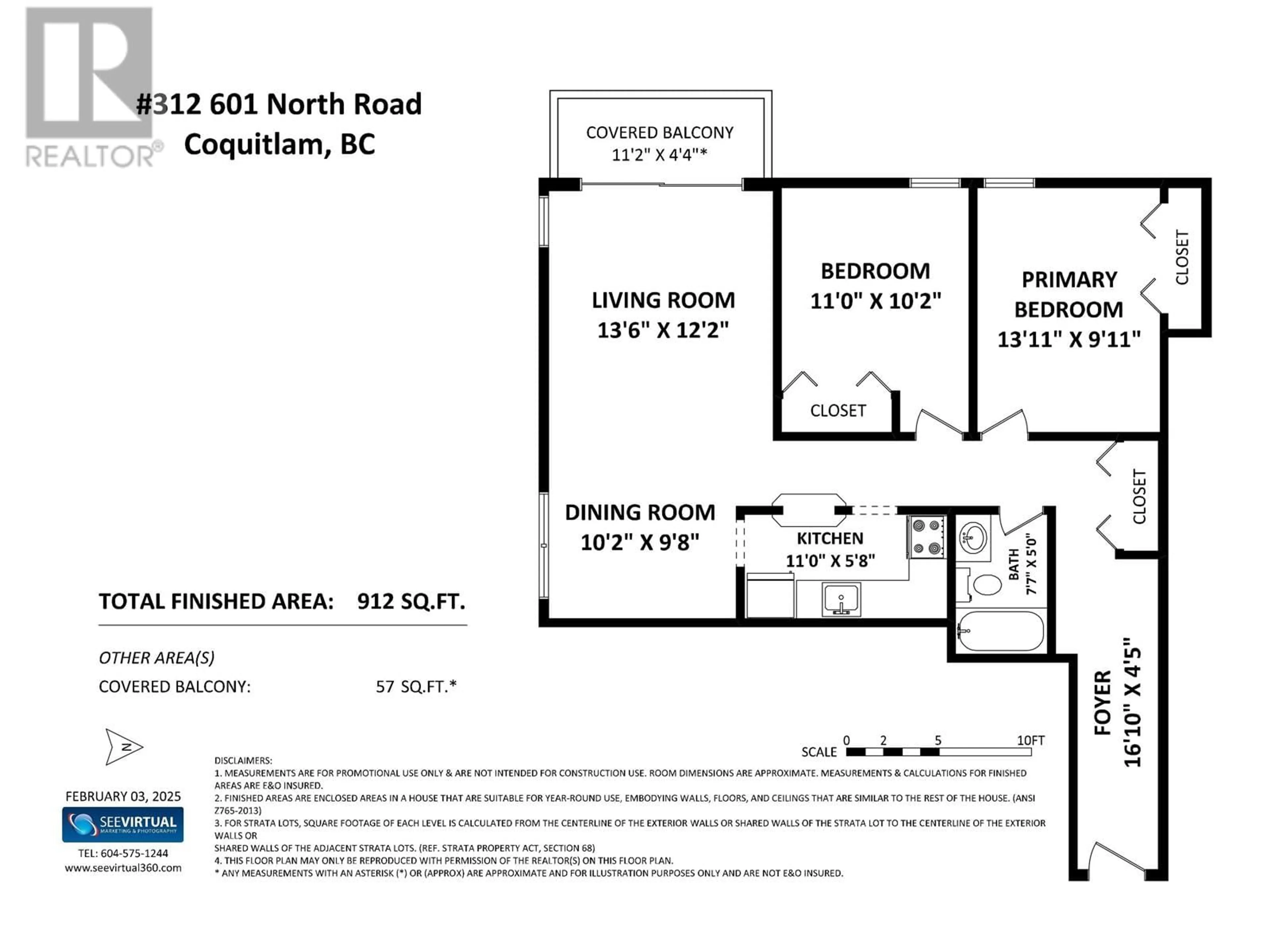 Floor plan for 312 601 NORTH ROAD, Coquitlam British Columbia V3J1P1