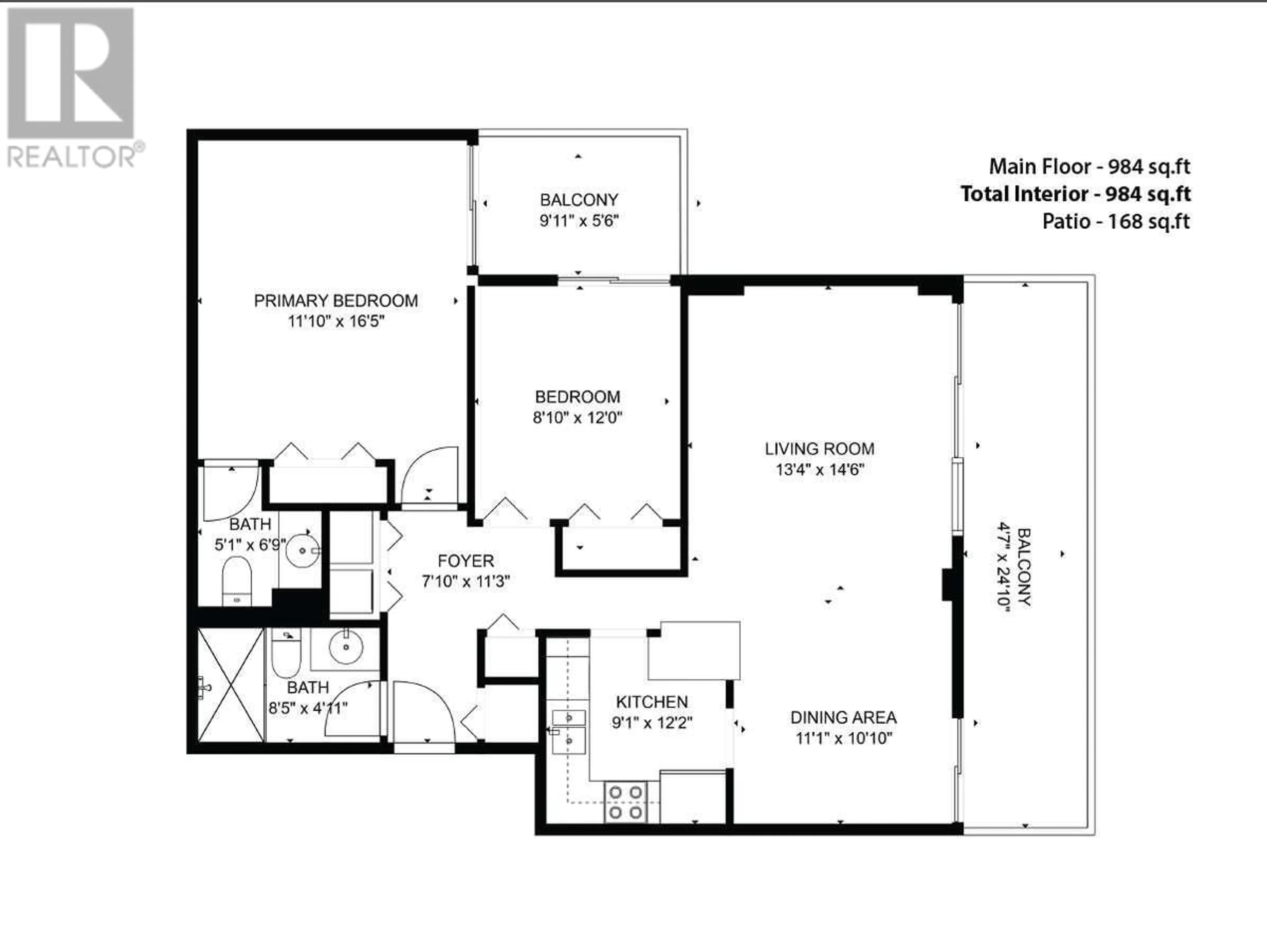 Floor plan for 903 - 1745 ESQUIMALT AVENUE, West Vancouver British Columbia V7V1R7
