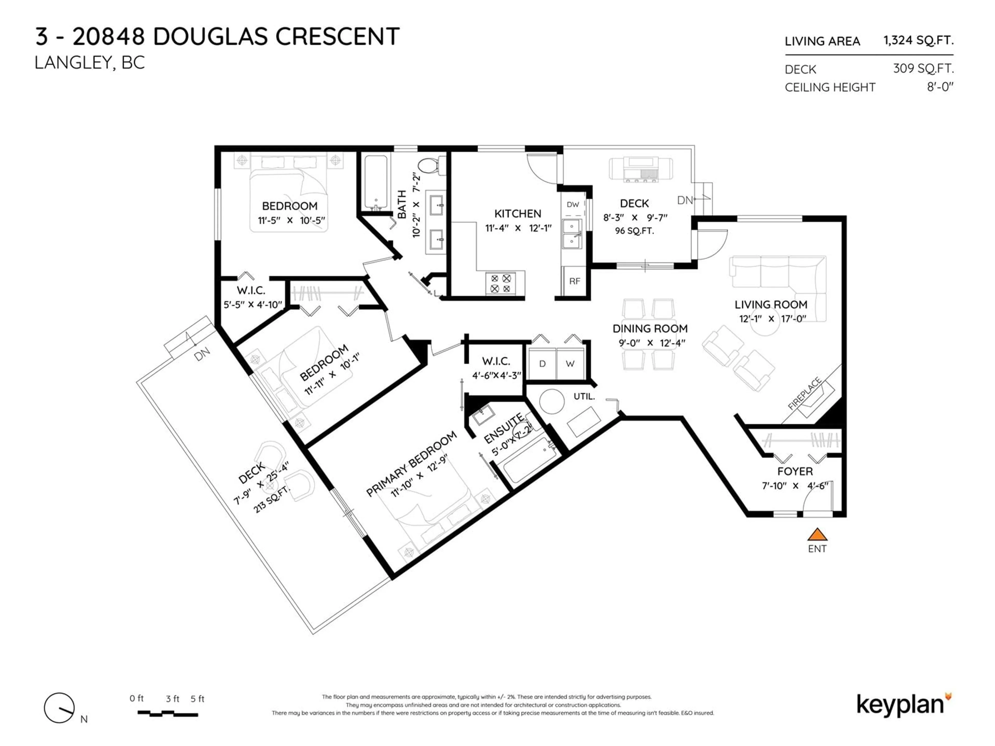 Floor plan for 3 20848 DOUGLAS CRESCENT, Langley British Columbia V3A4C2