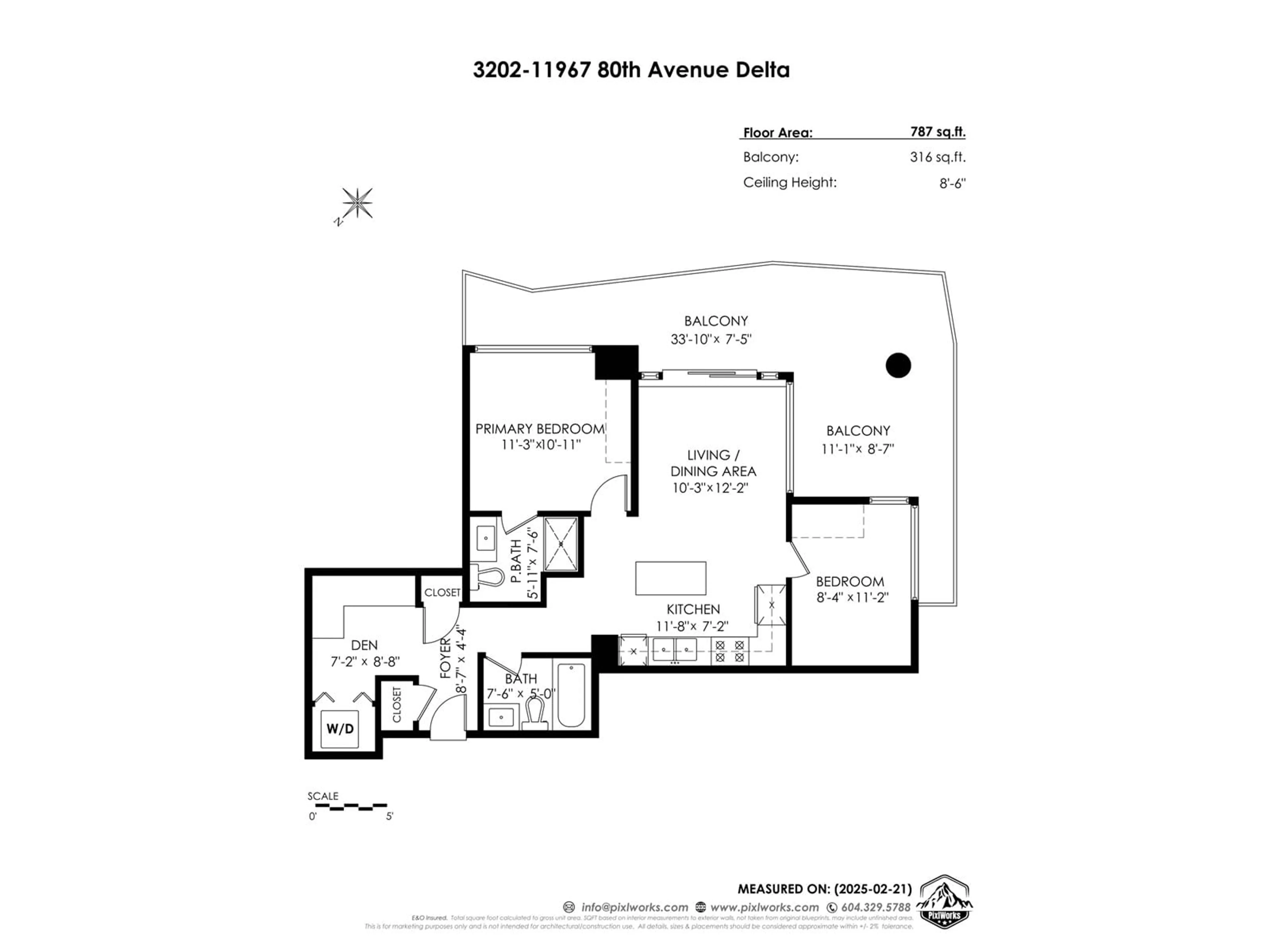Floor plan for 3202 - 11967 80, Delta British Columbia V4C0E2
