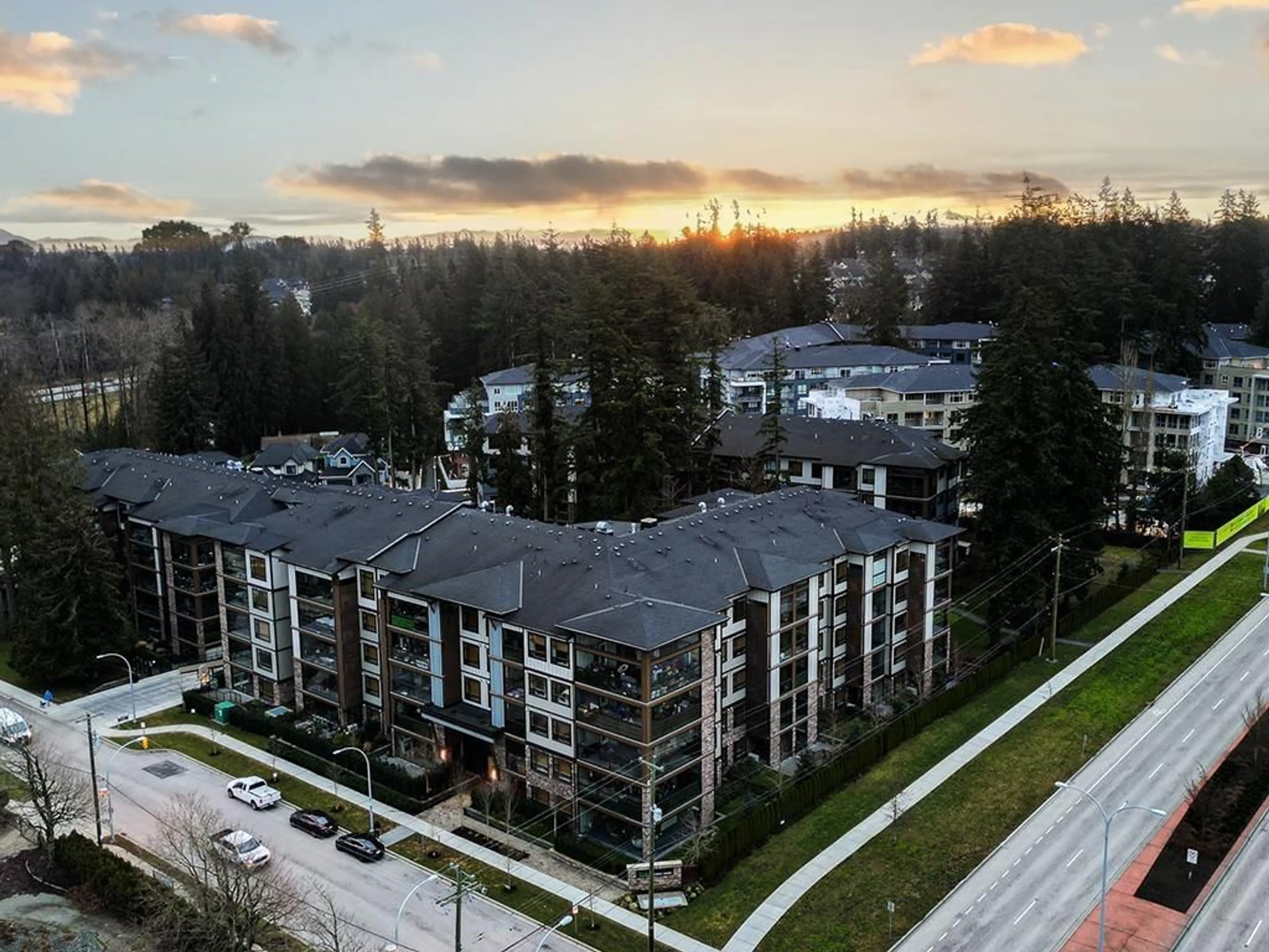 A pic from outside/outdoor area/front of a property/back of a property/a pic from drone, mountain view for 110 - 14588 MCDOUGALL, Surrey British Columbia V4P0H1