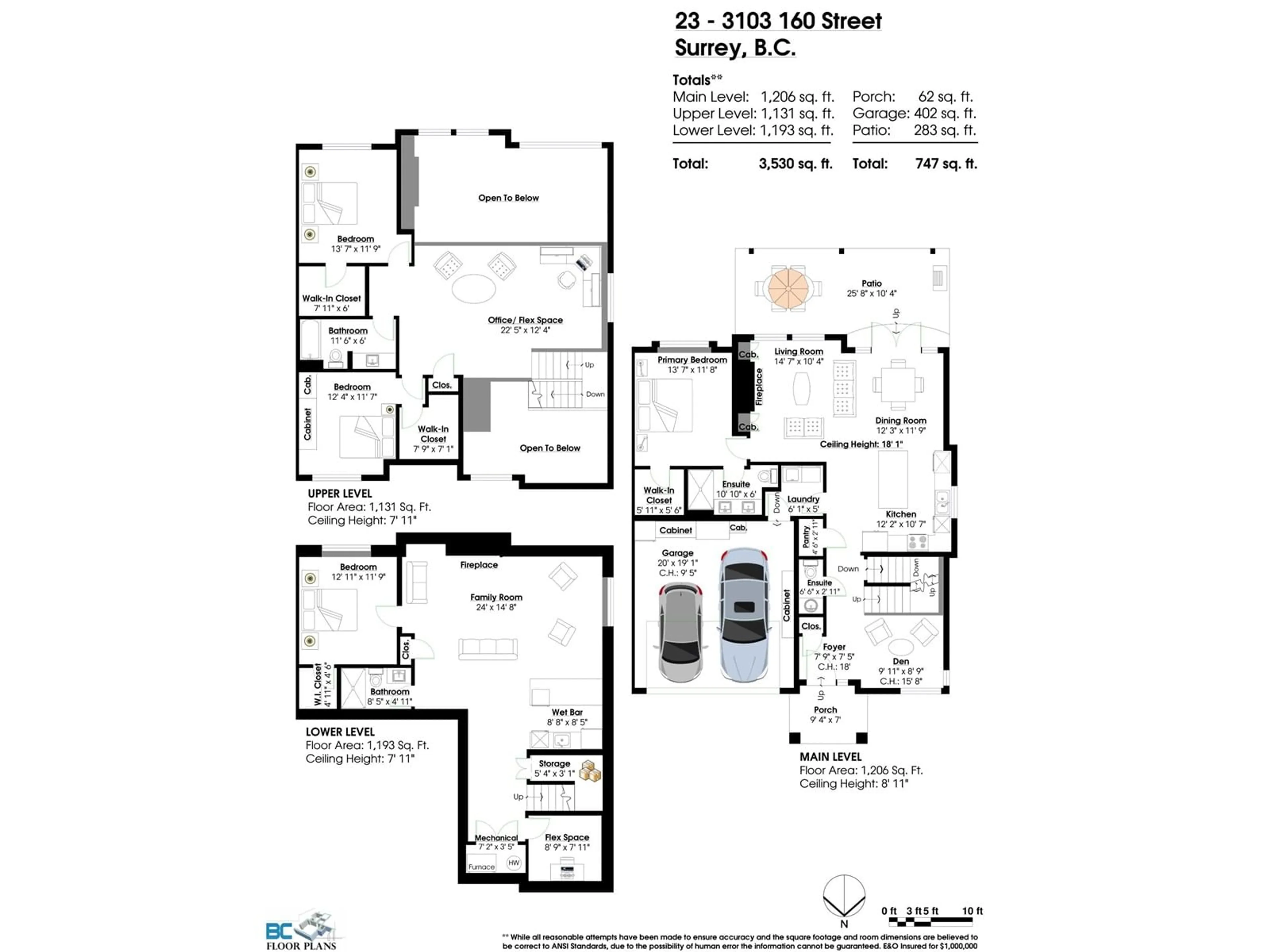 Floor plan for 23 - 3103 160, Surrey British Columbia V3Z0N6