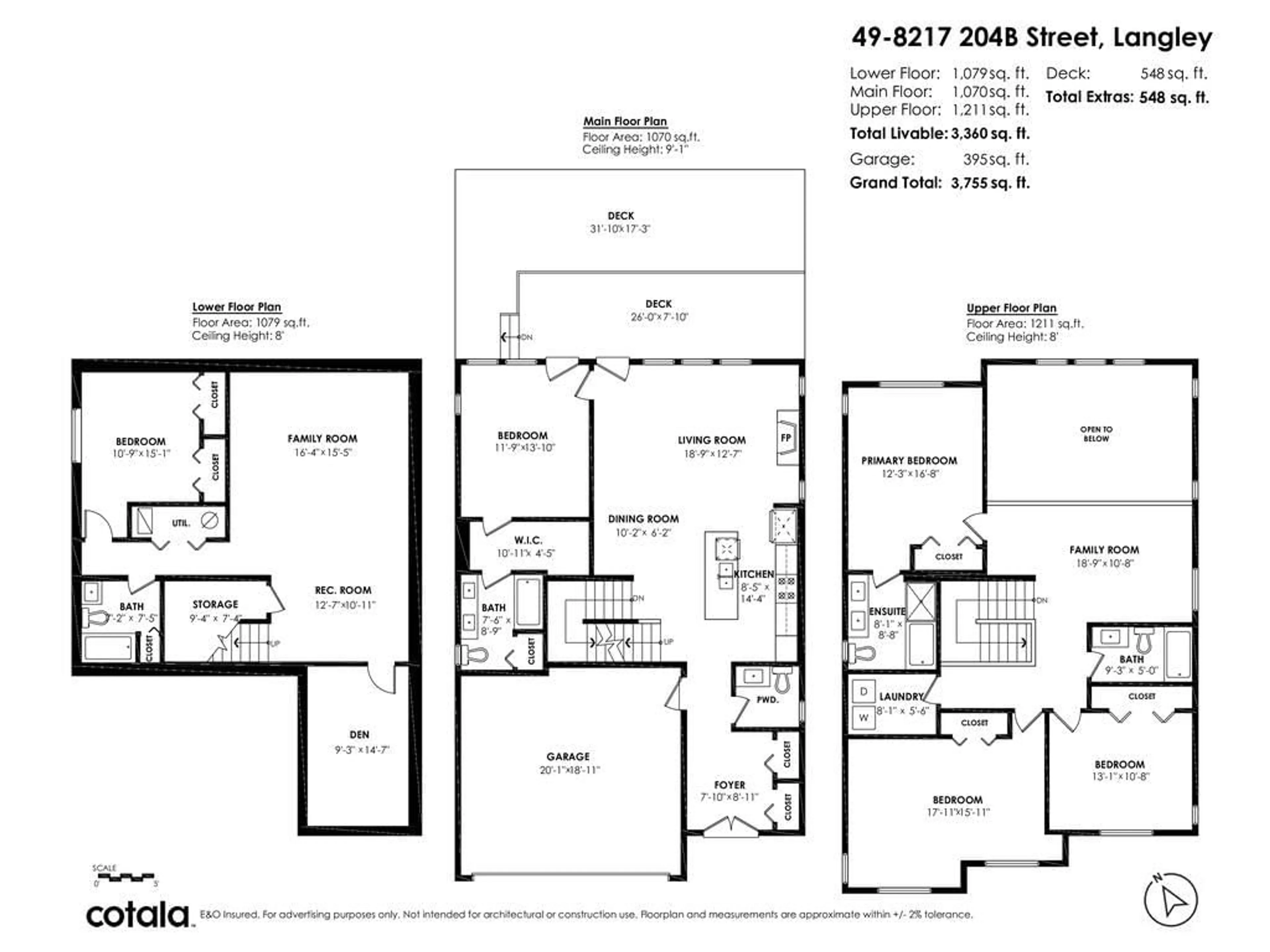 Floor plan for 49 - 8217 204B, Langley British Columbia V2Y0V6