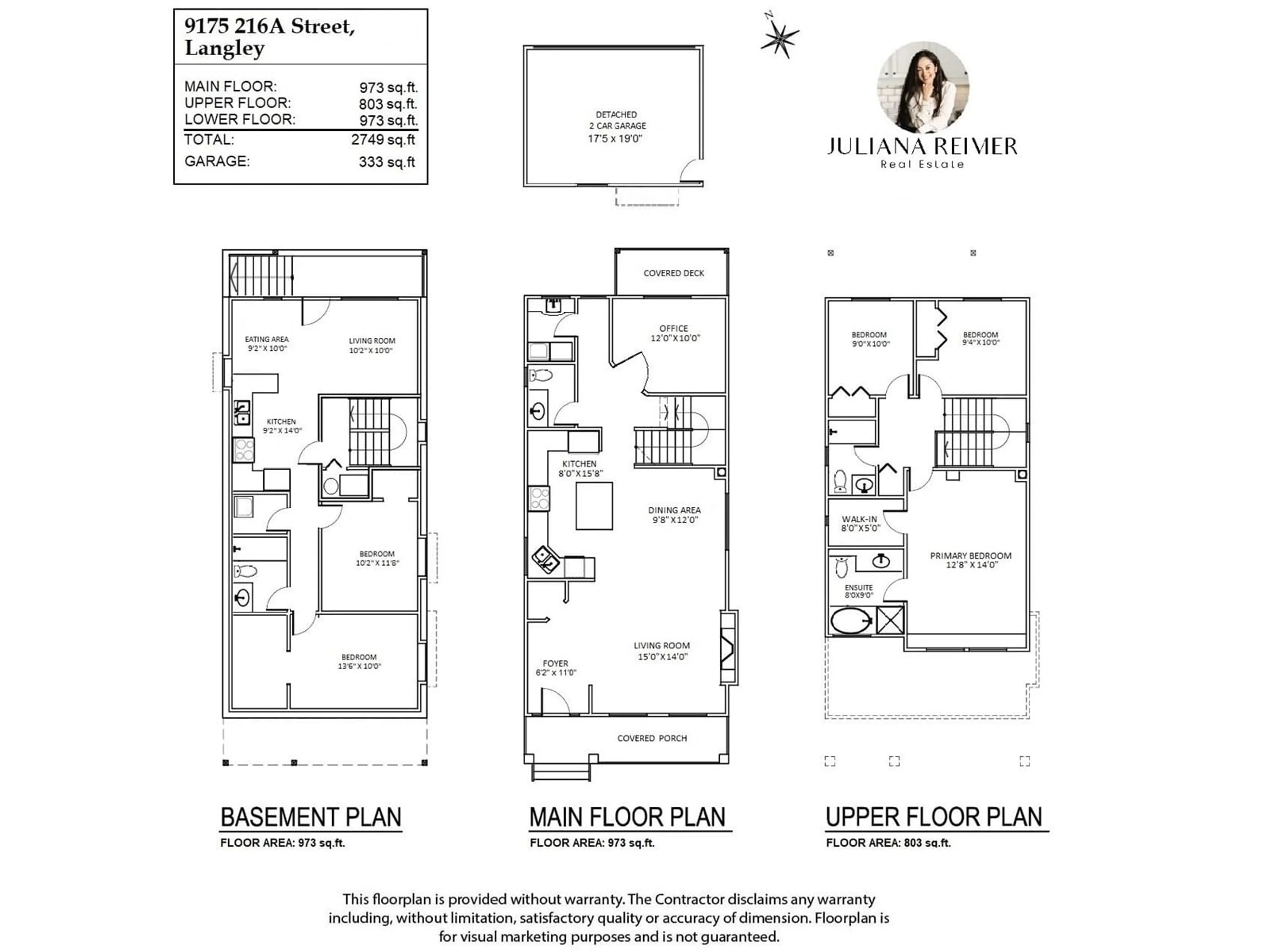 Floor plan for 9175 216A STREET, Langley British Columbia V1M0A2