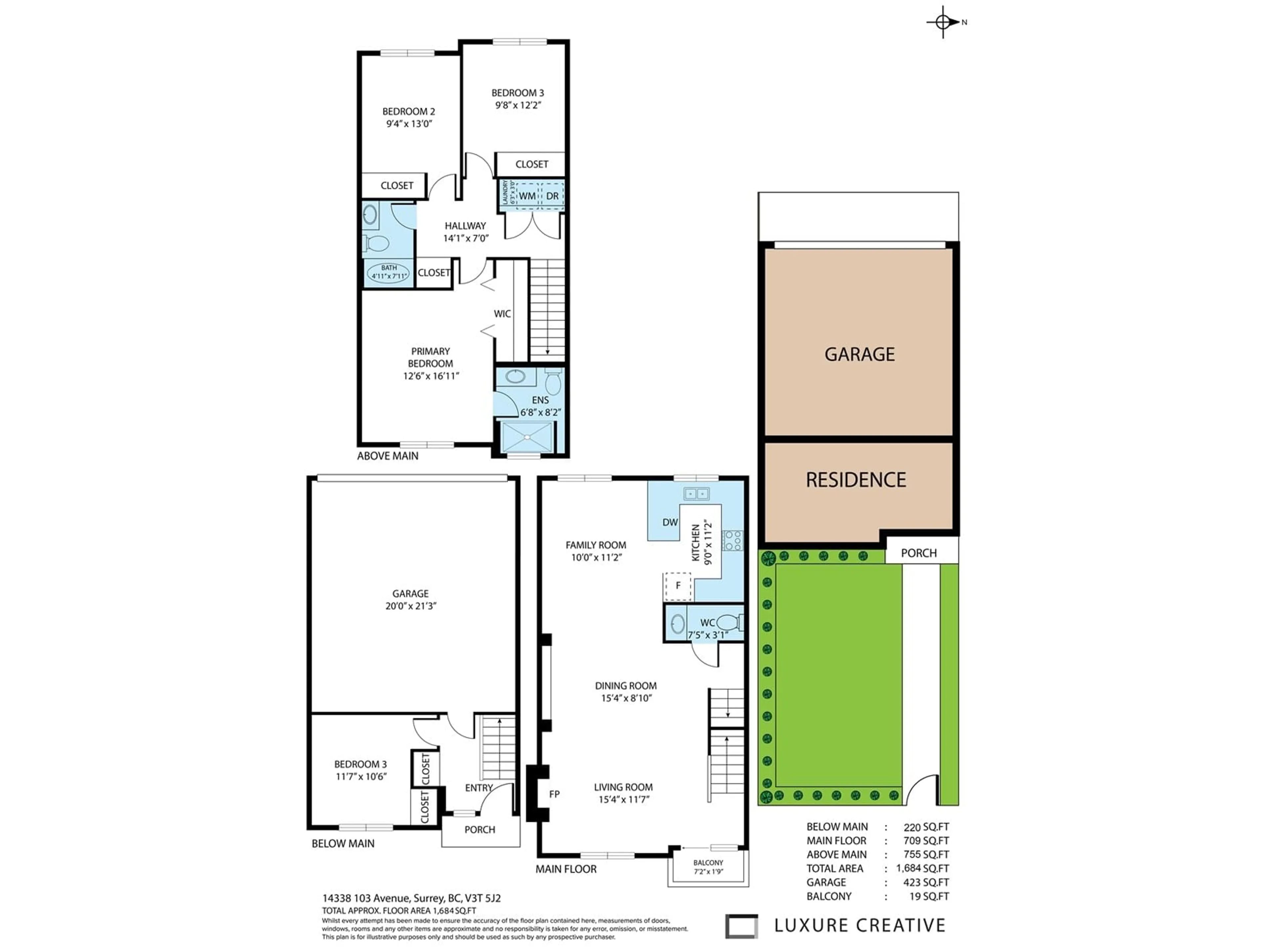 Floor plan for 6 14338 103 AVENUE, Surrey British Columbia V3T0J1