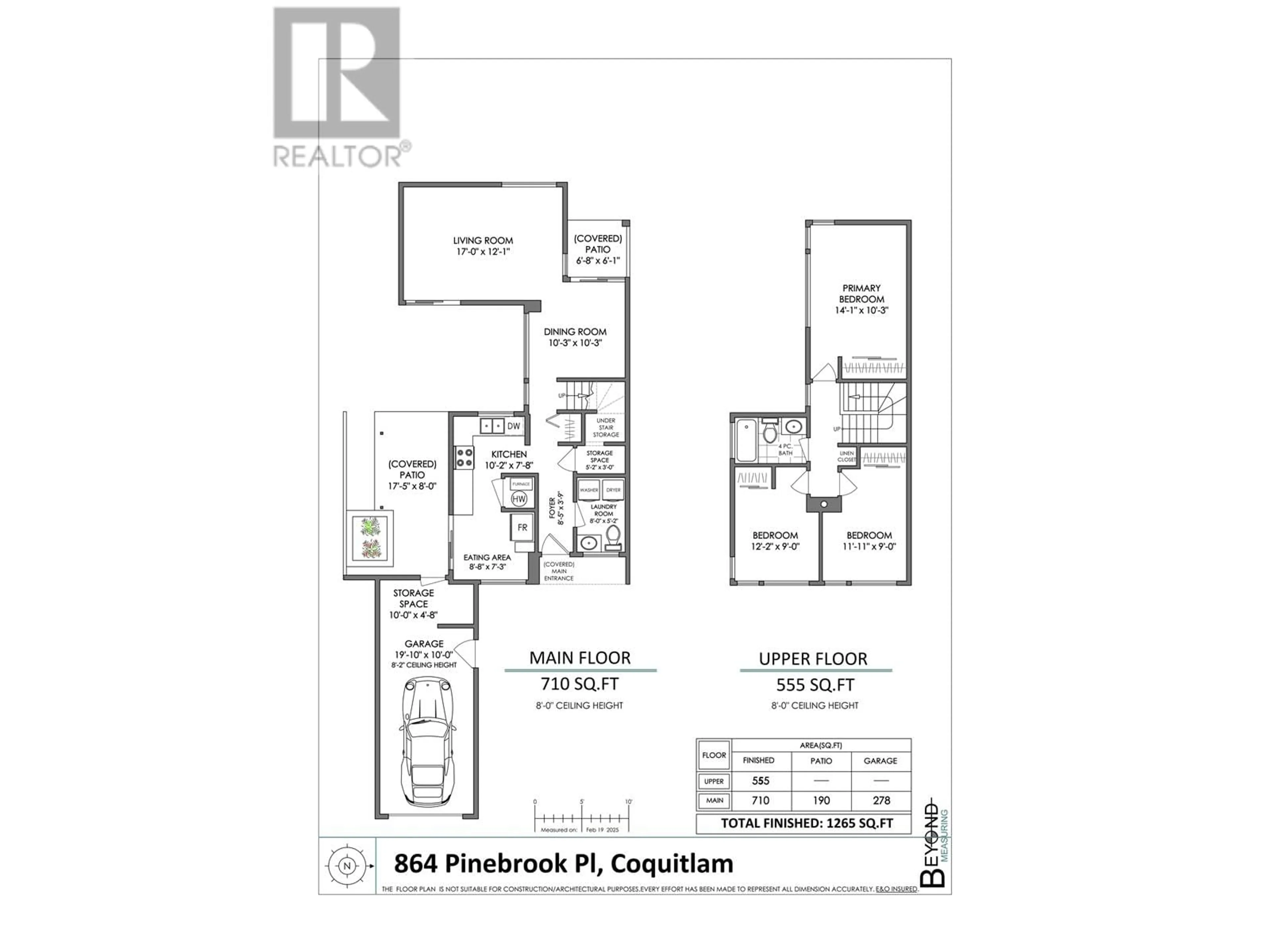 Floor plan for 864 PINEBROOK PLACE, Coquitlam British Columbia V3C4B9