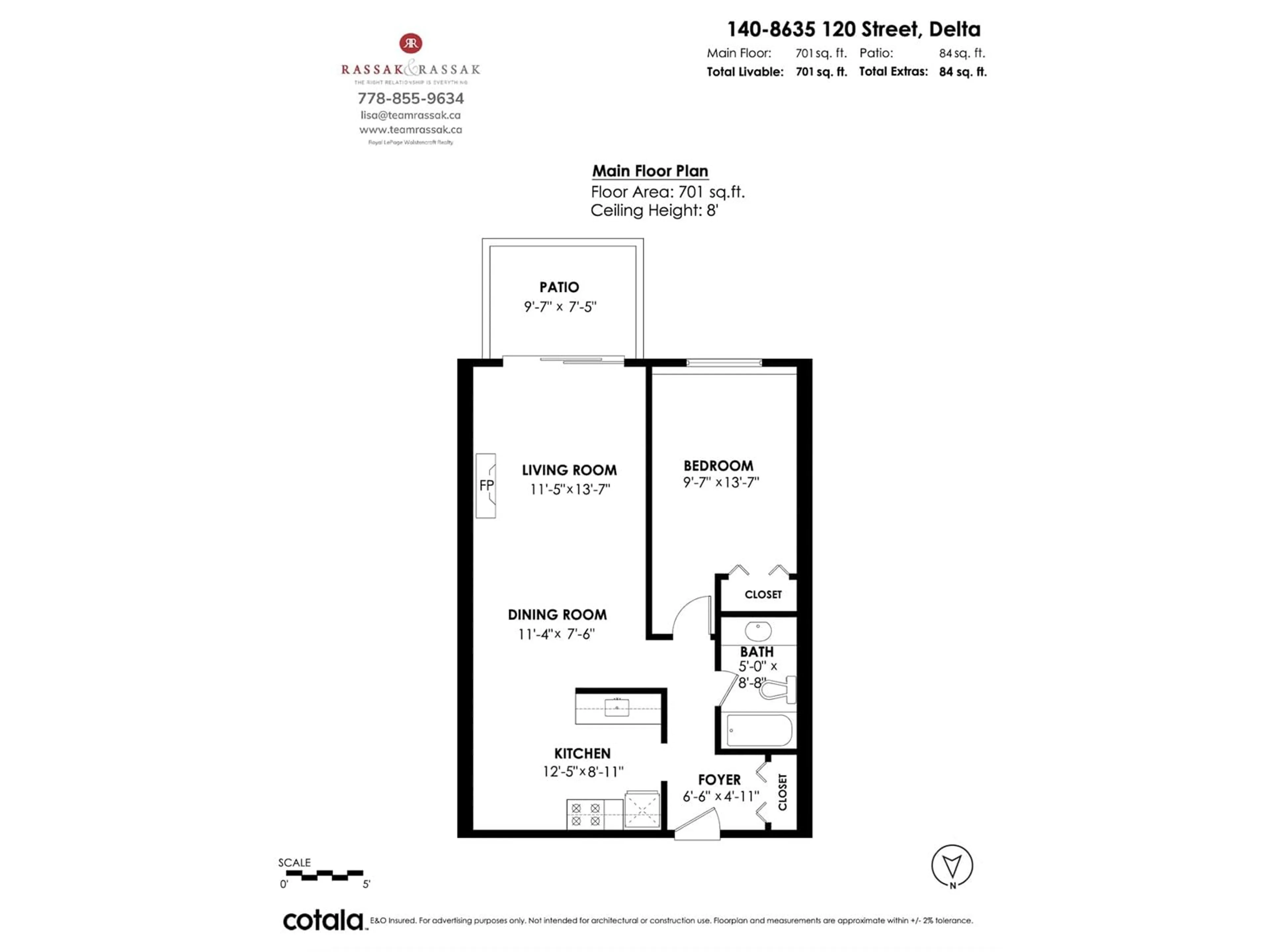 Floor plan for 140B 8635 120 STREET, Delta British Columbia V4C6R5