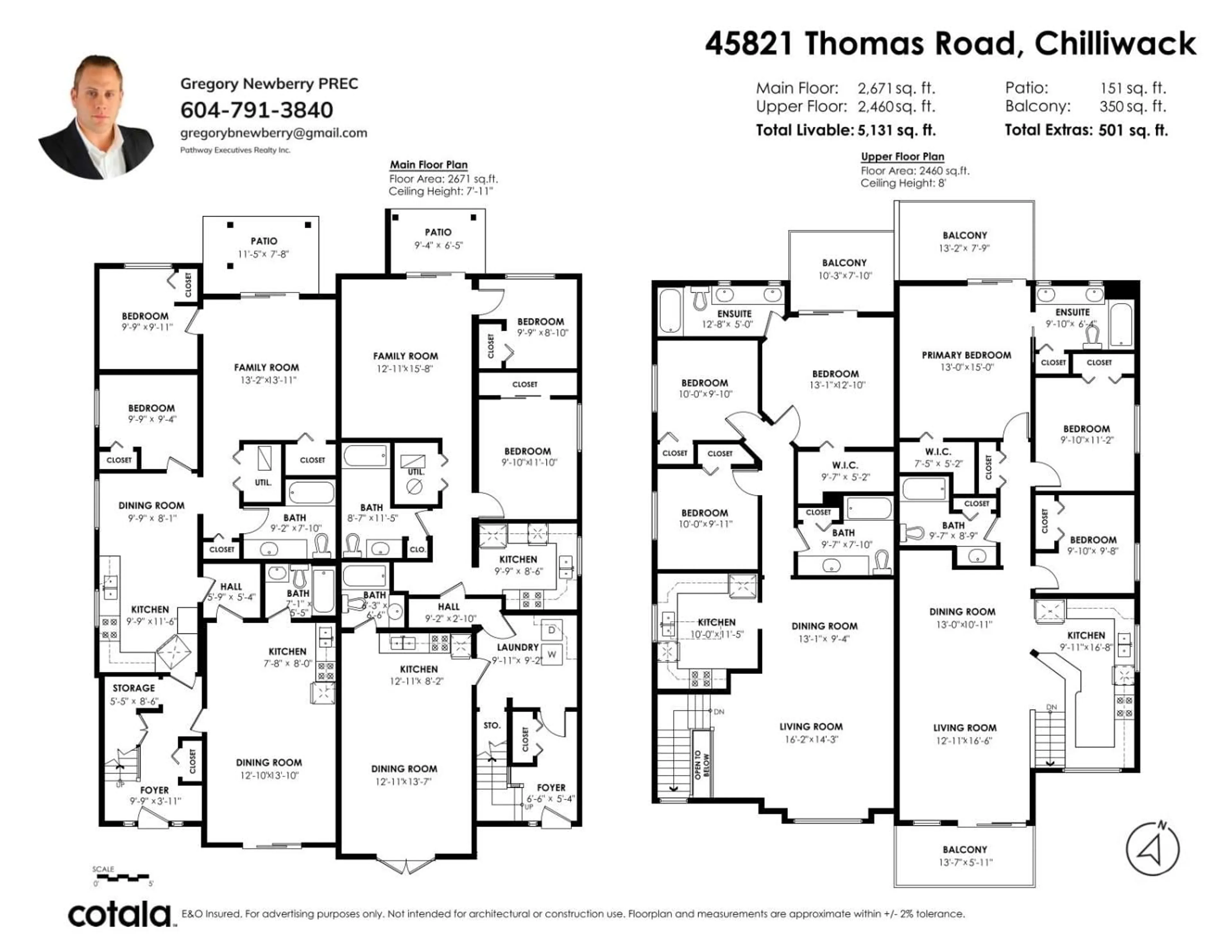 Floor plan for 1 & 2 - 45821 THOMAS ROAD, Chilliwack British Columbia V2R1B8