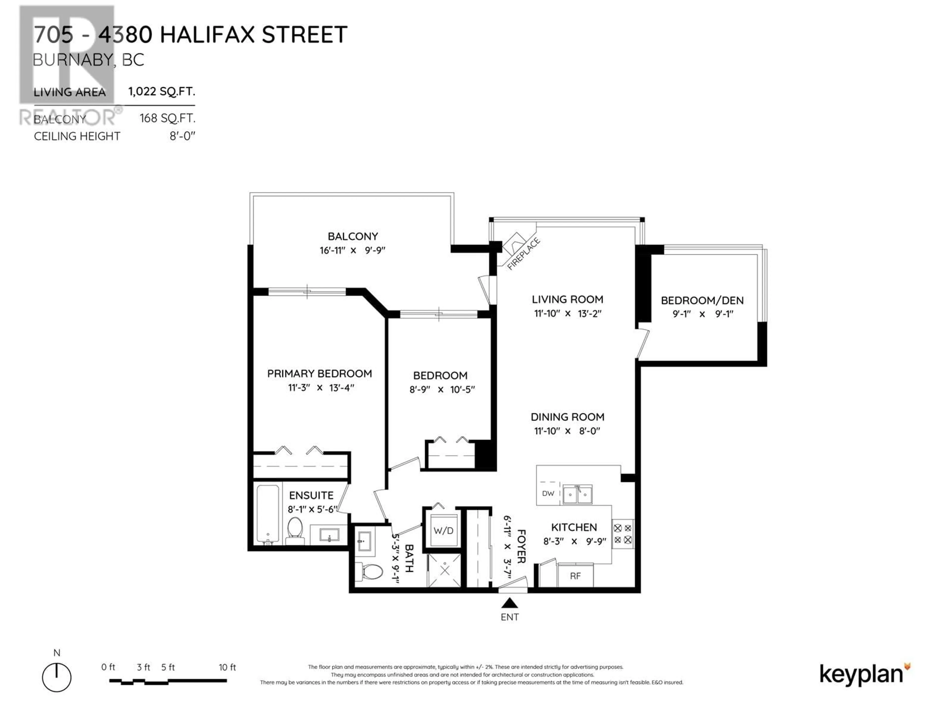 Floor plan for 705 4380 HALIFAX STREET, Burnaby British Columbia V5C6R3