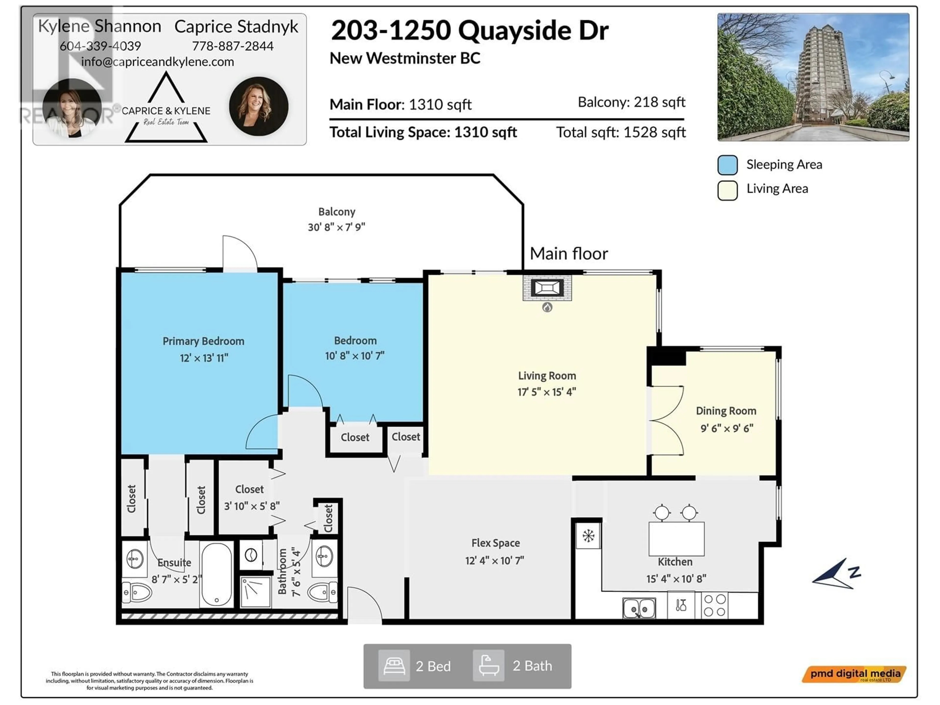 Floor plan for 203 1250 QUAYSIDE DRIVE, New Westminster British Columbia V3M6E2