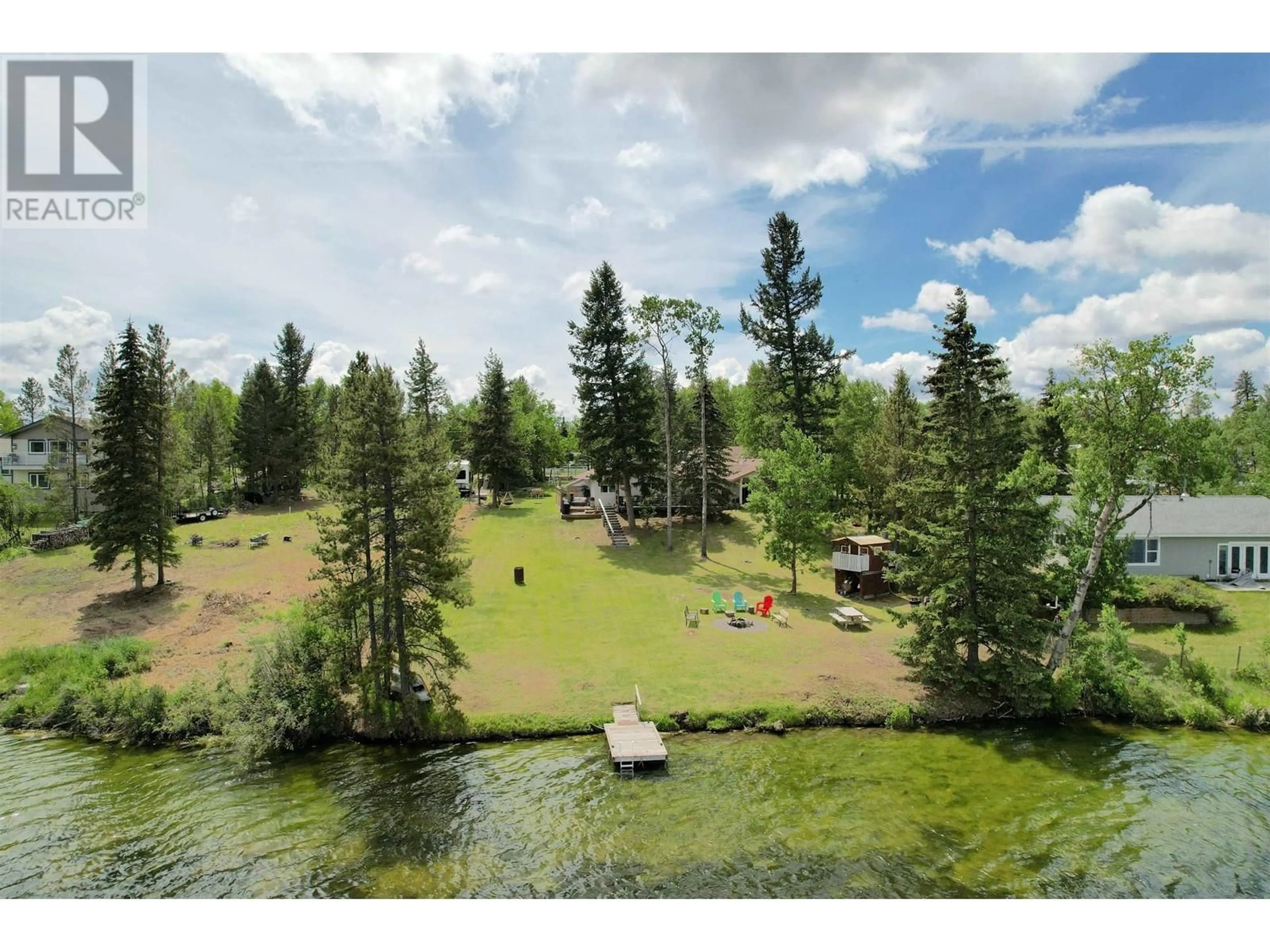 A pic from outside/outdoor area/front of a property/back of a property/a pic from drone, water/lake/river/ocean view for 5151 WATSON LAKE ROAD, 100 Mile House British Columbia V0K2E1