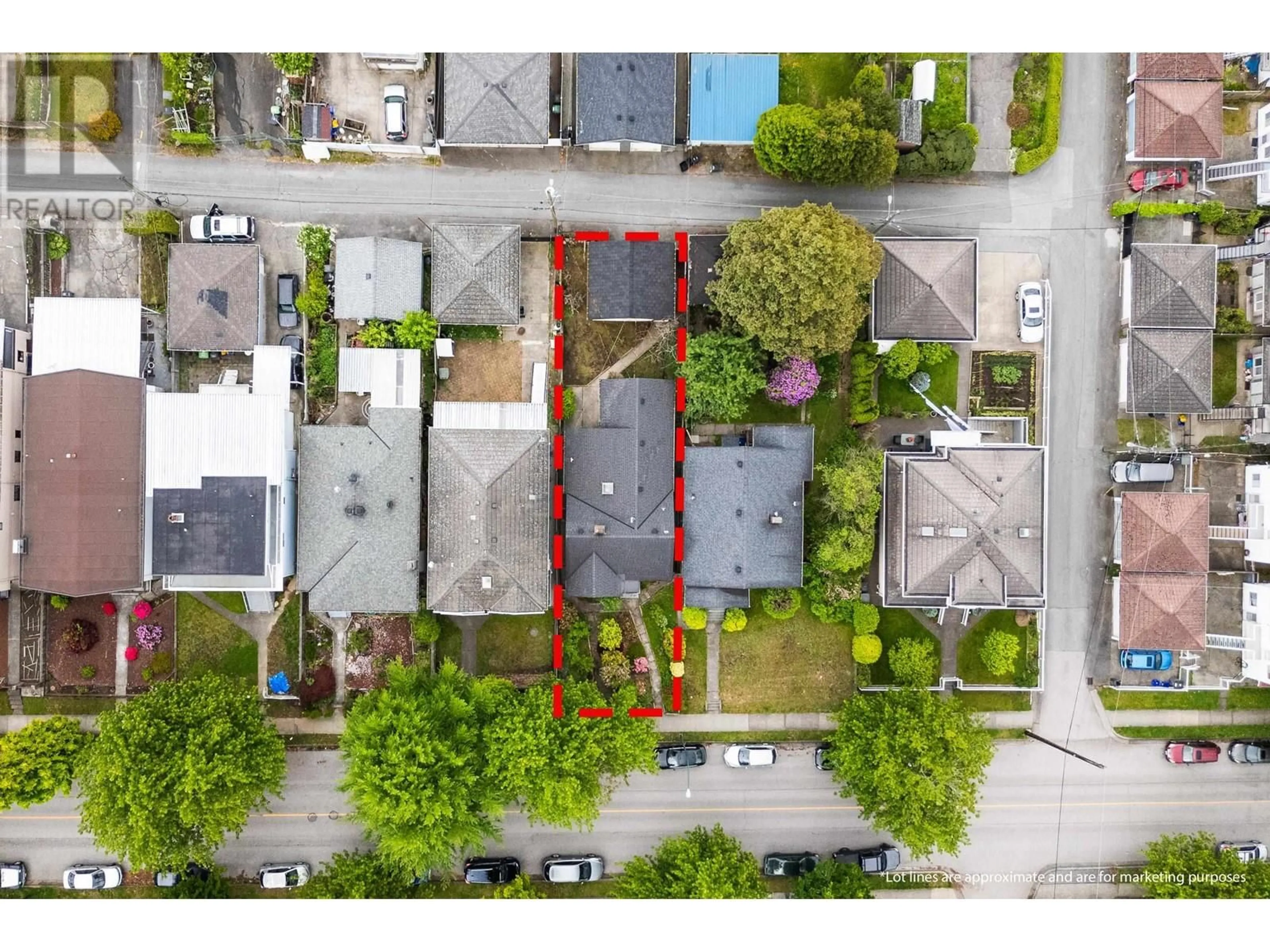 A pic from outside/outdoor area/front of a property/back of a property/a pic from drone, street for 2448 E  29TH AVENUE, Vancouver British Columbia V5R1T9