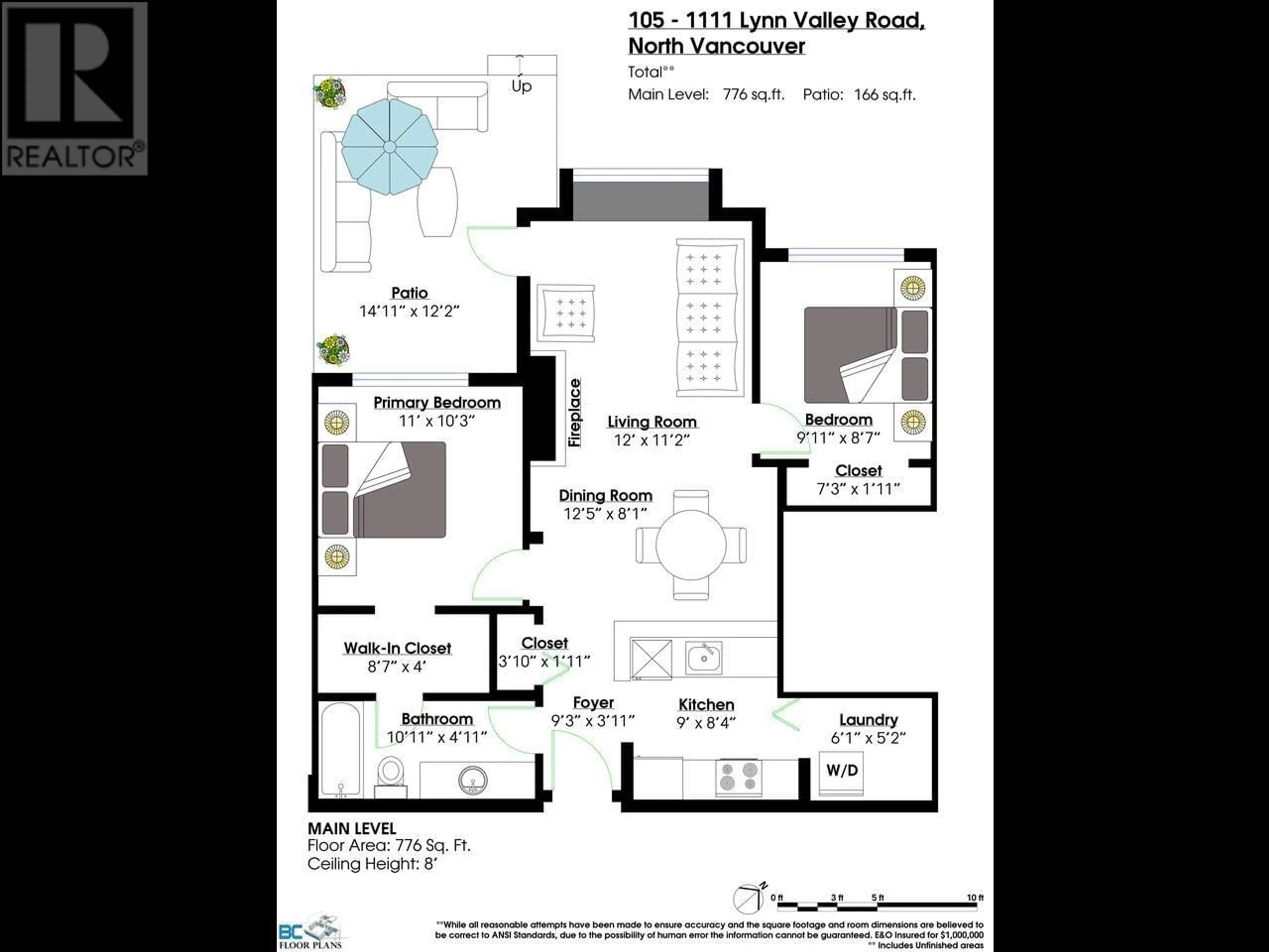 Floor plan for 105 1111 LYNN VALLEY ROAD, North Vancouver British Columbia V7J3V4