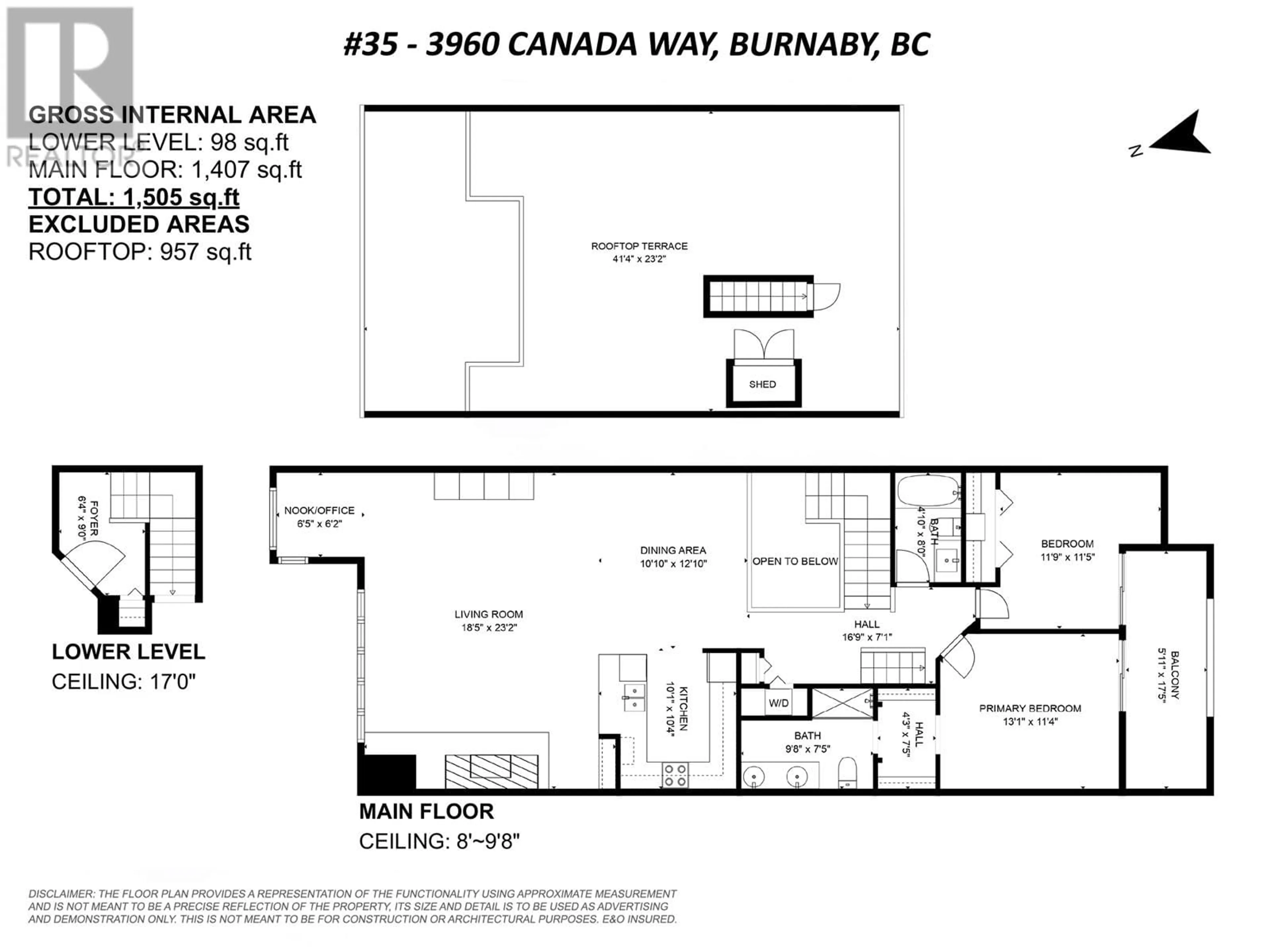 Floor plan for 35 3960 CANADA WAY, Burnaby British Columbia V5G1G7