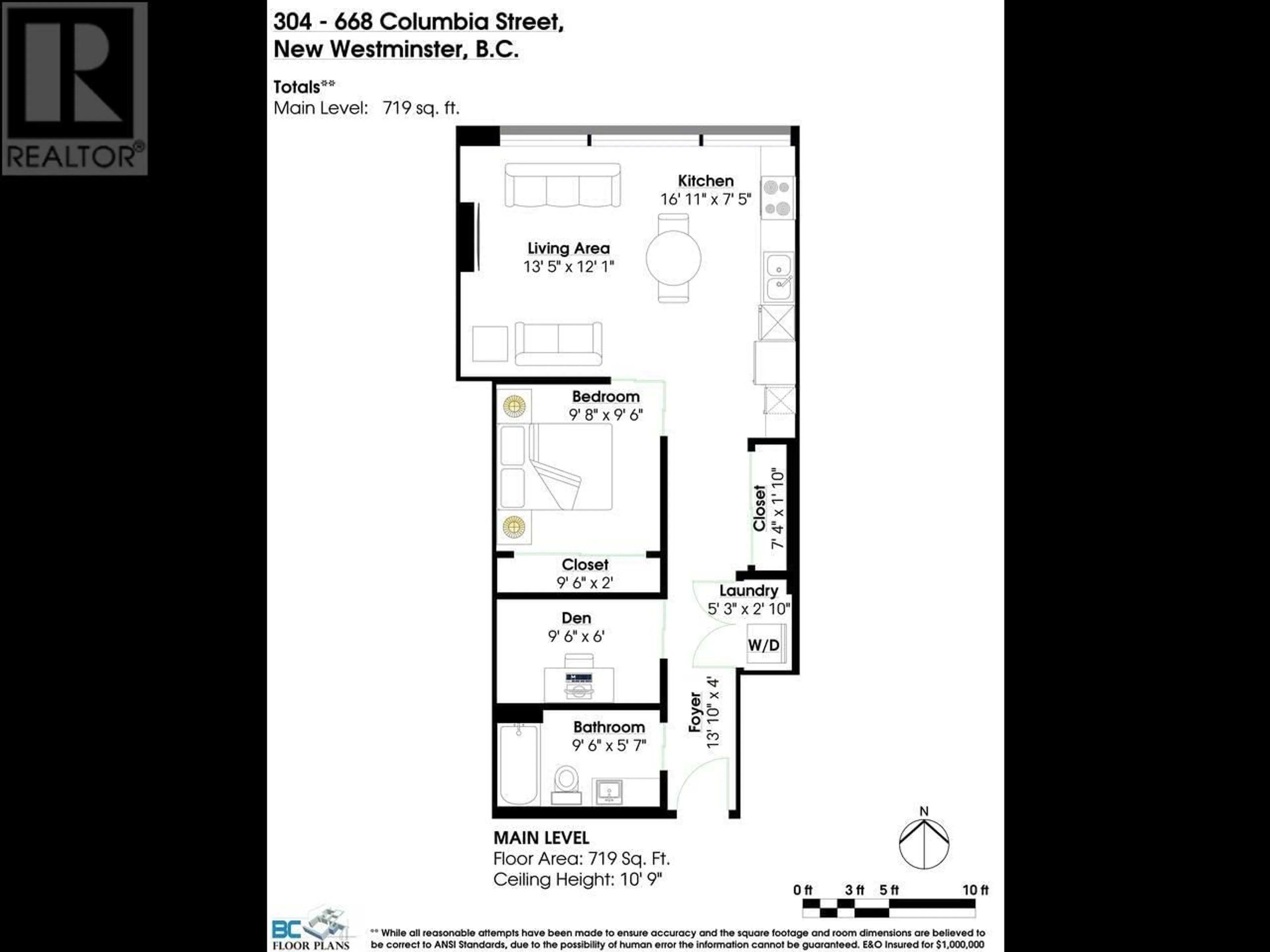 Floor plan for 304 - 668 COLUMBIA STREET, New Westminster British Columbia V3M1A9