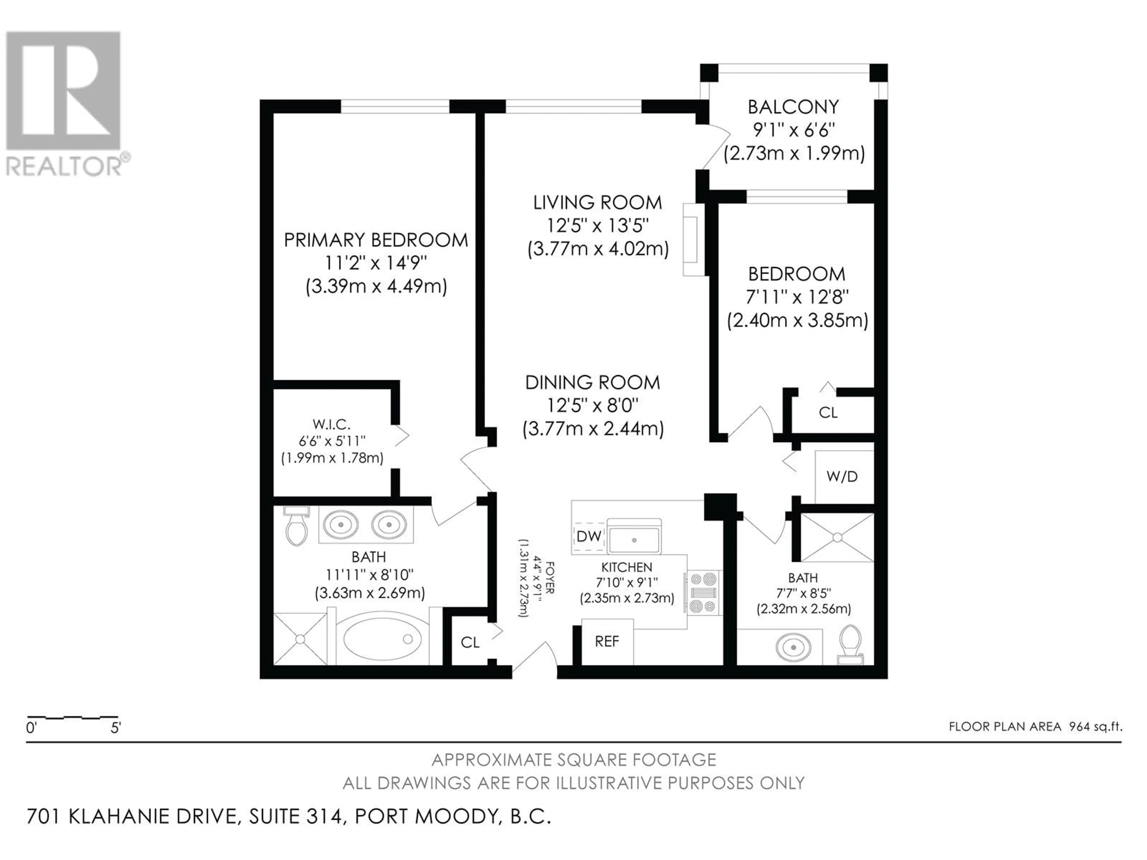 Floor plan for 314 701 KLAHANIE DRIVE, Port Moody British Columbia V3H5L6