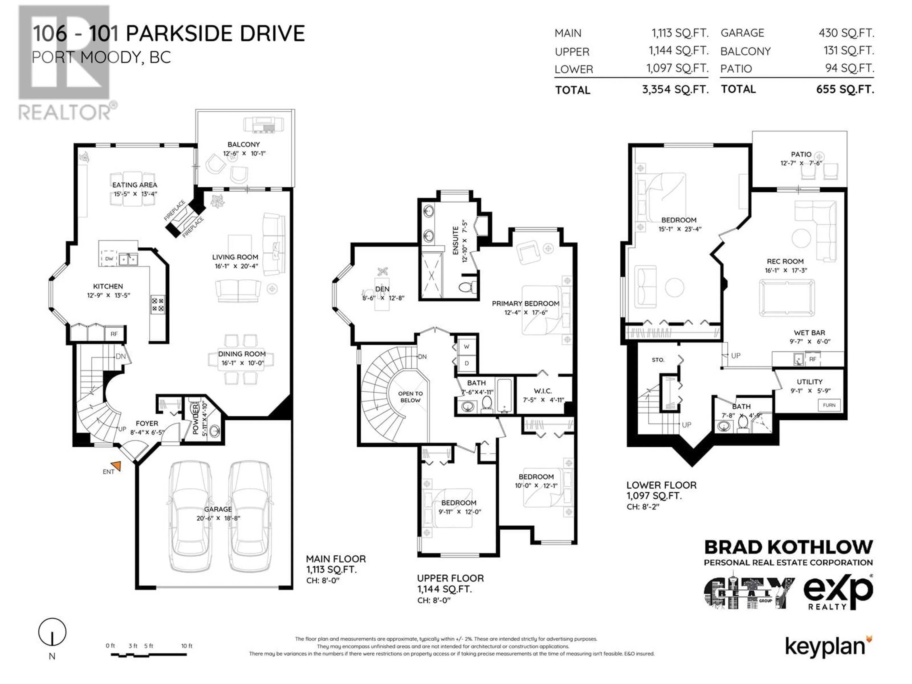 Floor plan for 106 101 PARKSIDE DRIVE, Port Moody British Columbia V3H4W6