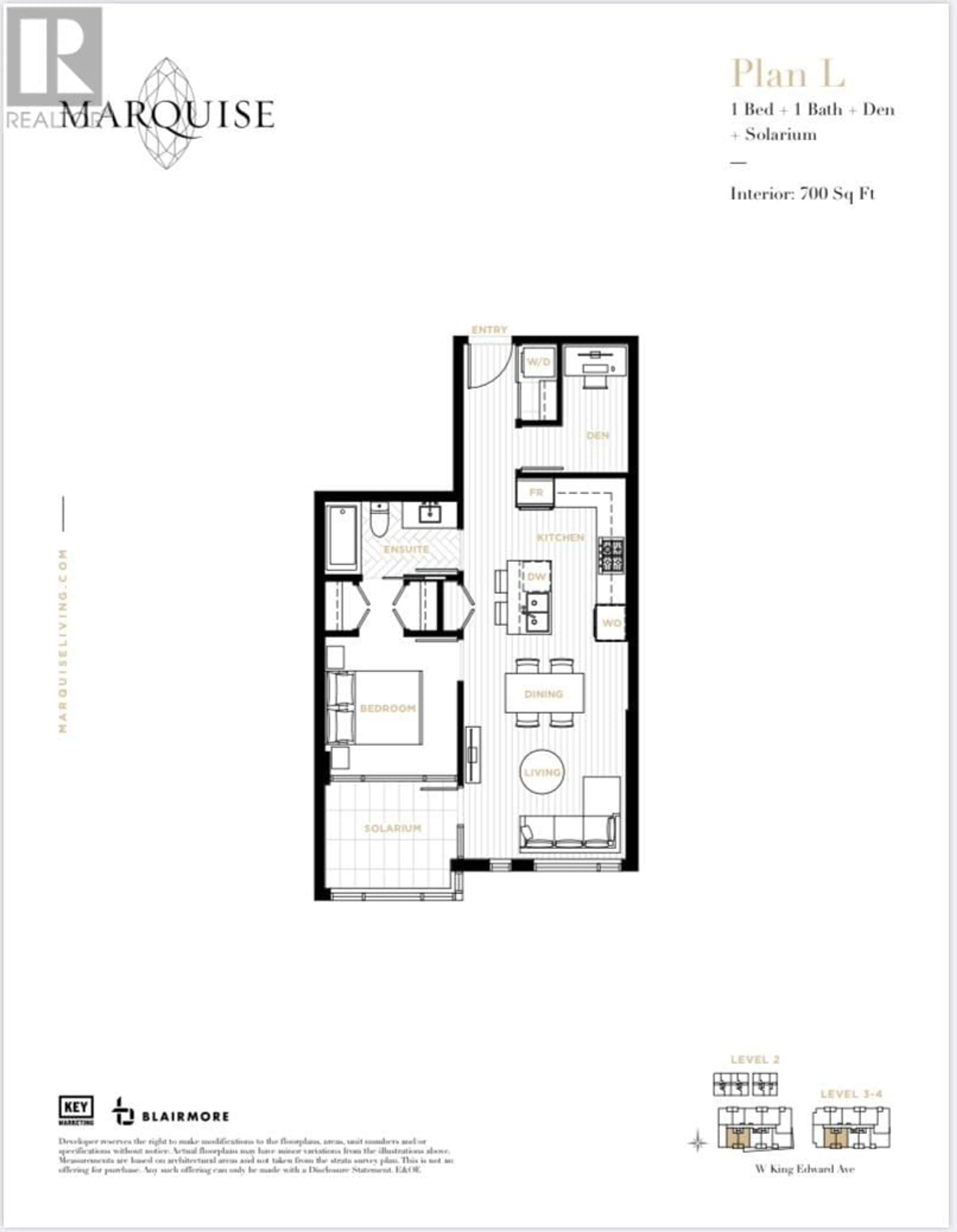 Floor plan for 303 469 W KING EDWARD AVENUE, Vancouver British Columbia V5Y2J3