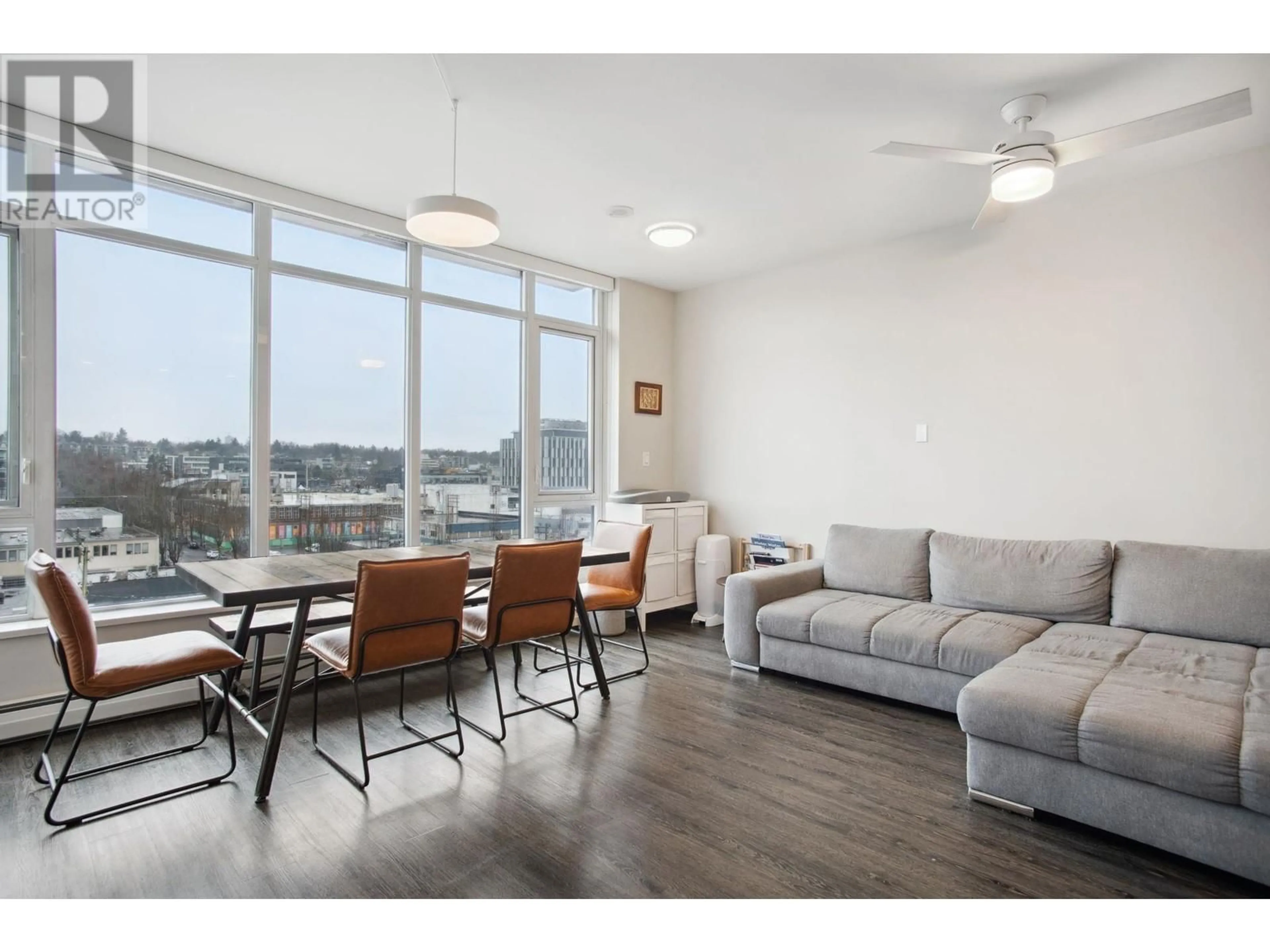 Living room with furniture, wood/laminate floor for 701 1788 ONTARIO STREET, Vancouver British Columbia V5T0G3