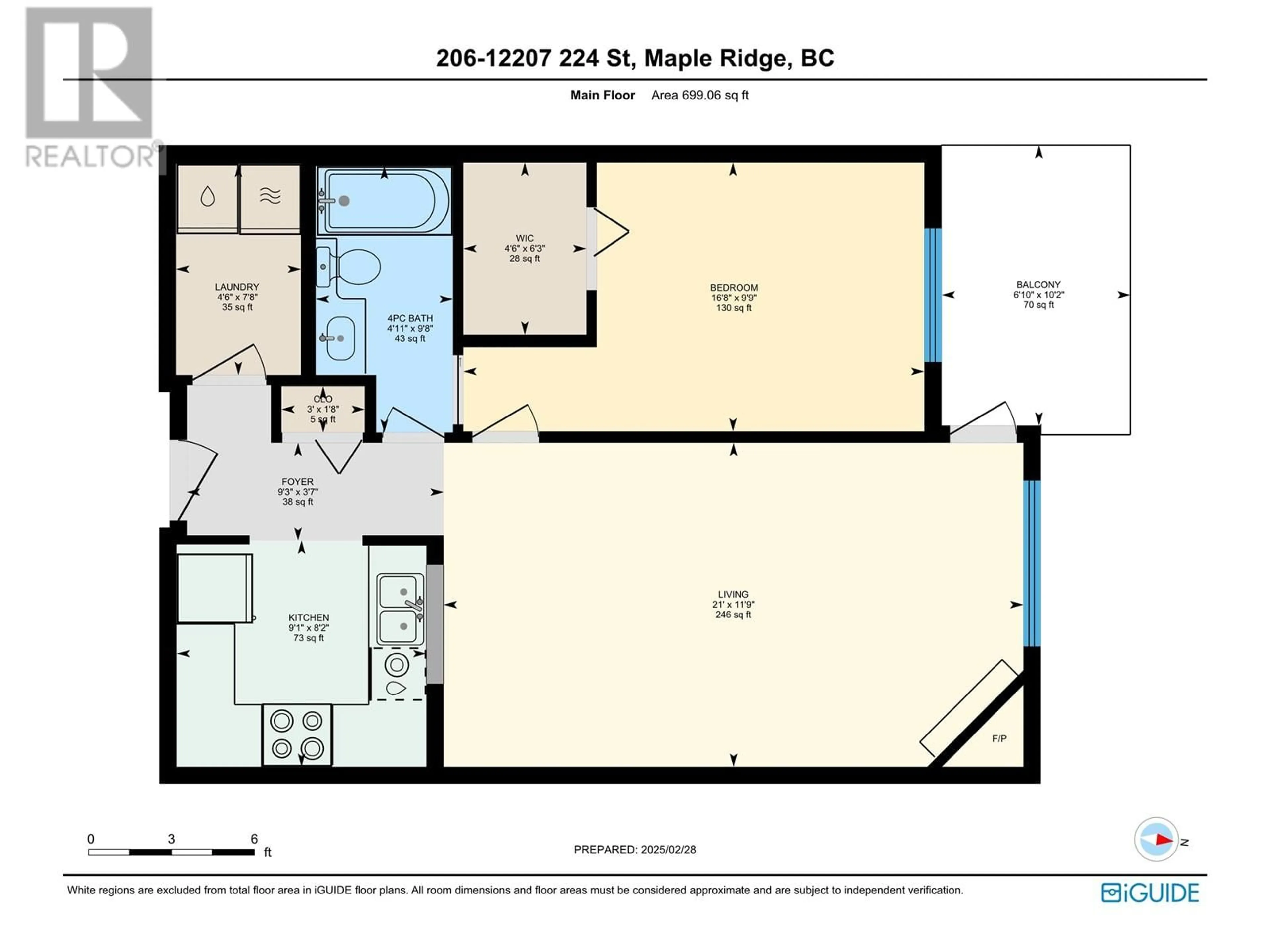 Floor plan for 206 12207 224 STREET, Maple Ridge British Columbia V2X6B9