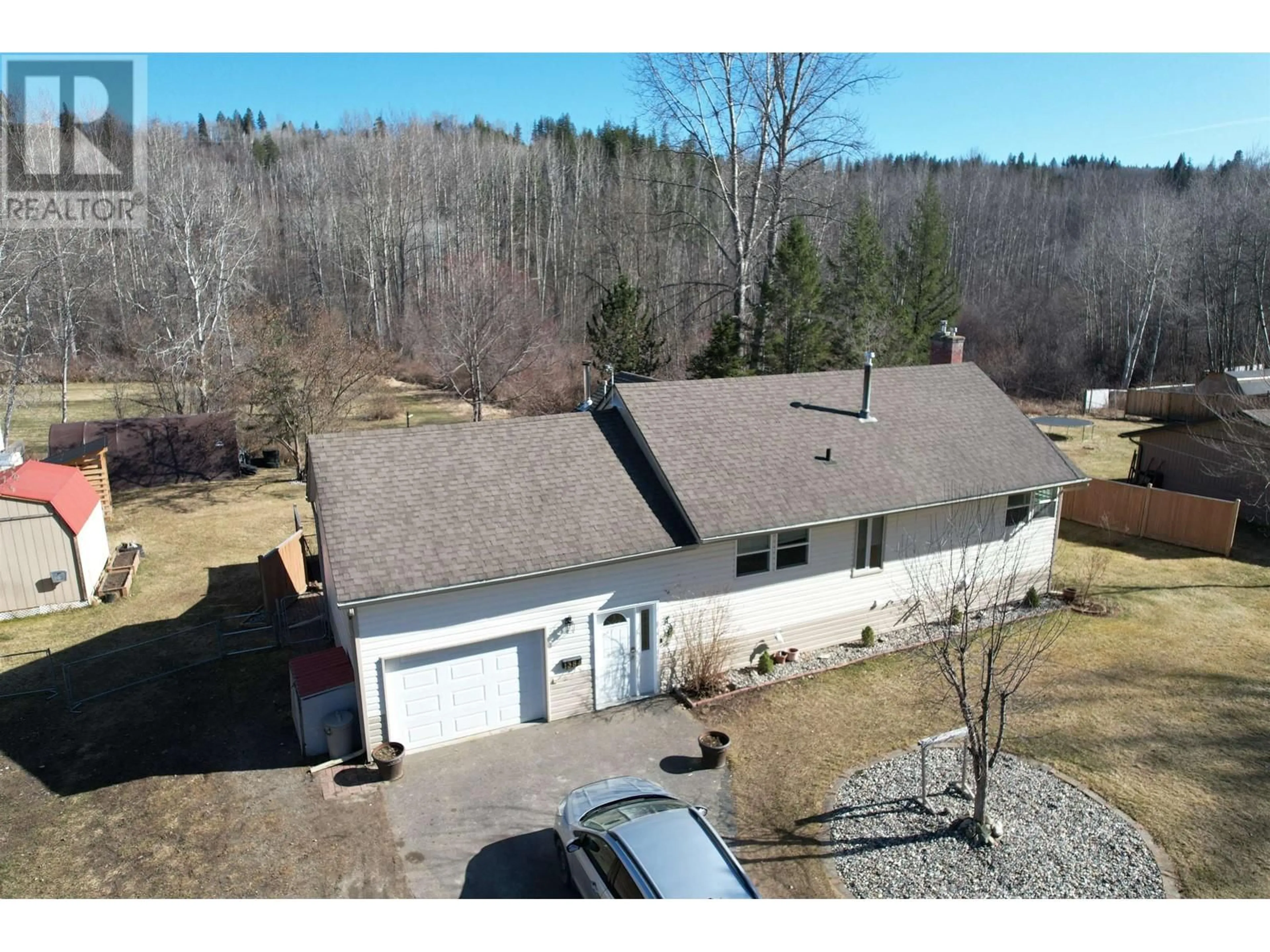 A pic from outside/outdoor area/front of a property/back of a property/a pic from drone, building for 1384 MOFFAT AVENUE, Quesnel British Columbia V2J3A7