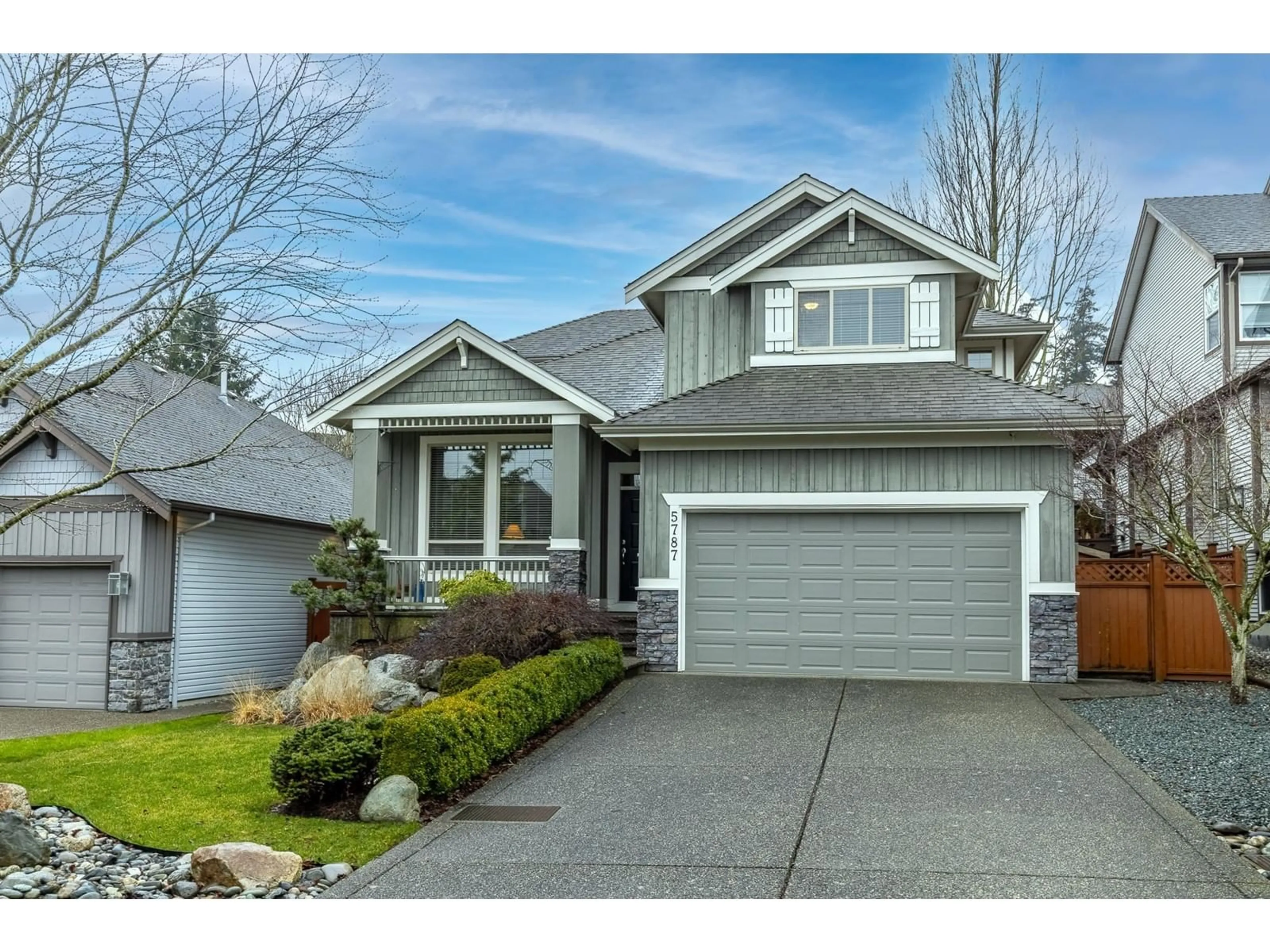 Home with vinyl exterior material, street for 5787 167A STREET, Surrey British Columbia V3S9T3