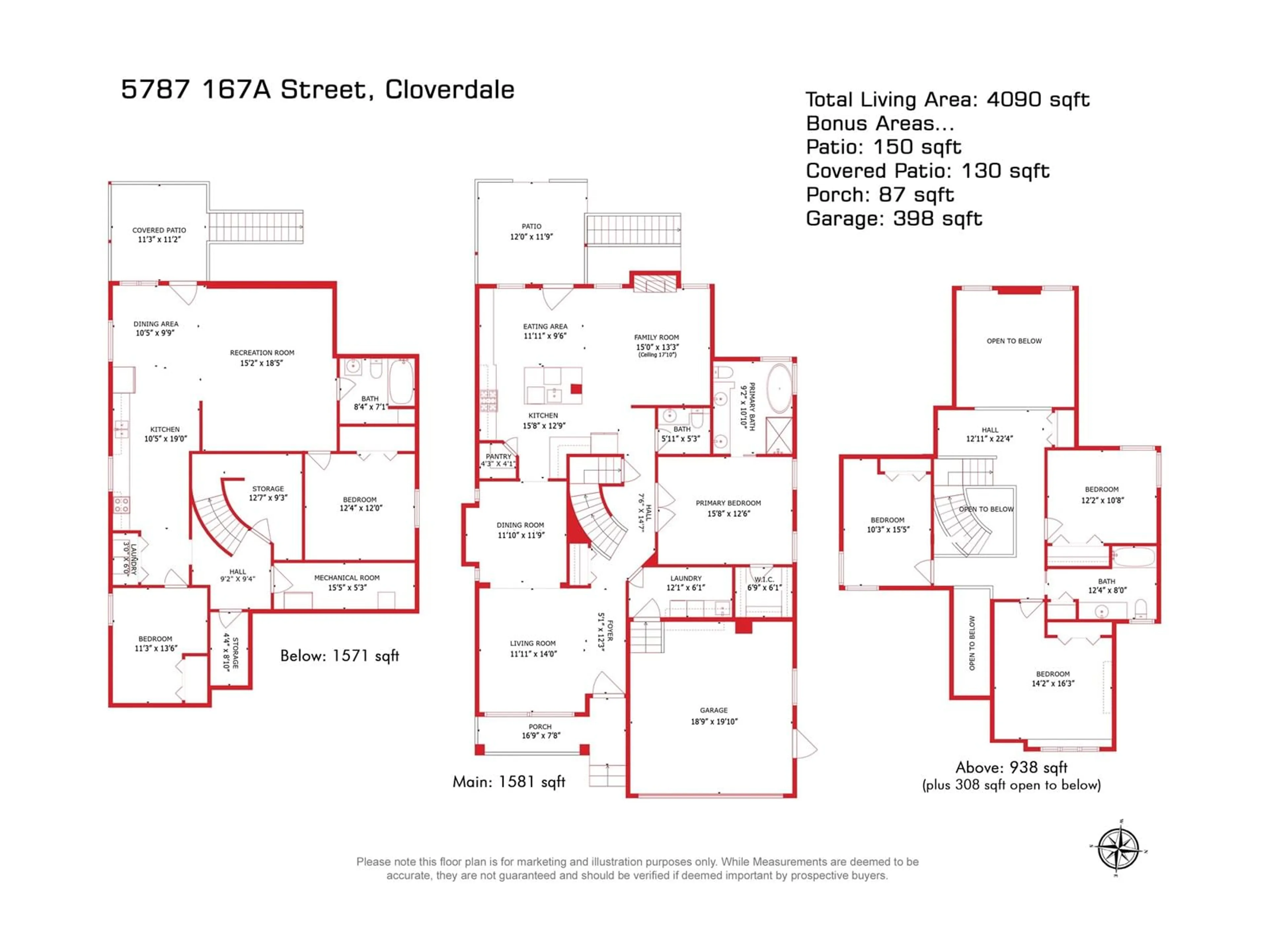 Floor plan for 5787 167A STREET, Surrey British Columbia V3S9T3