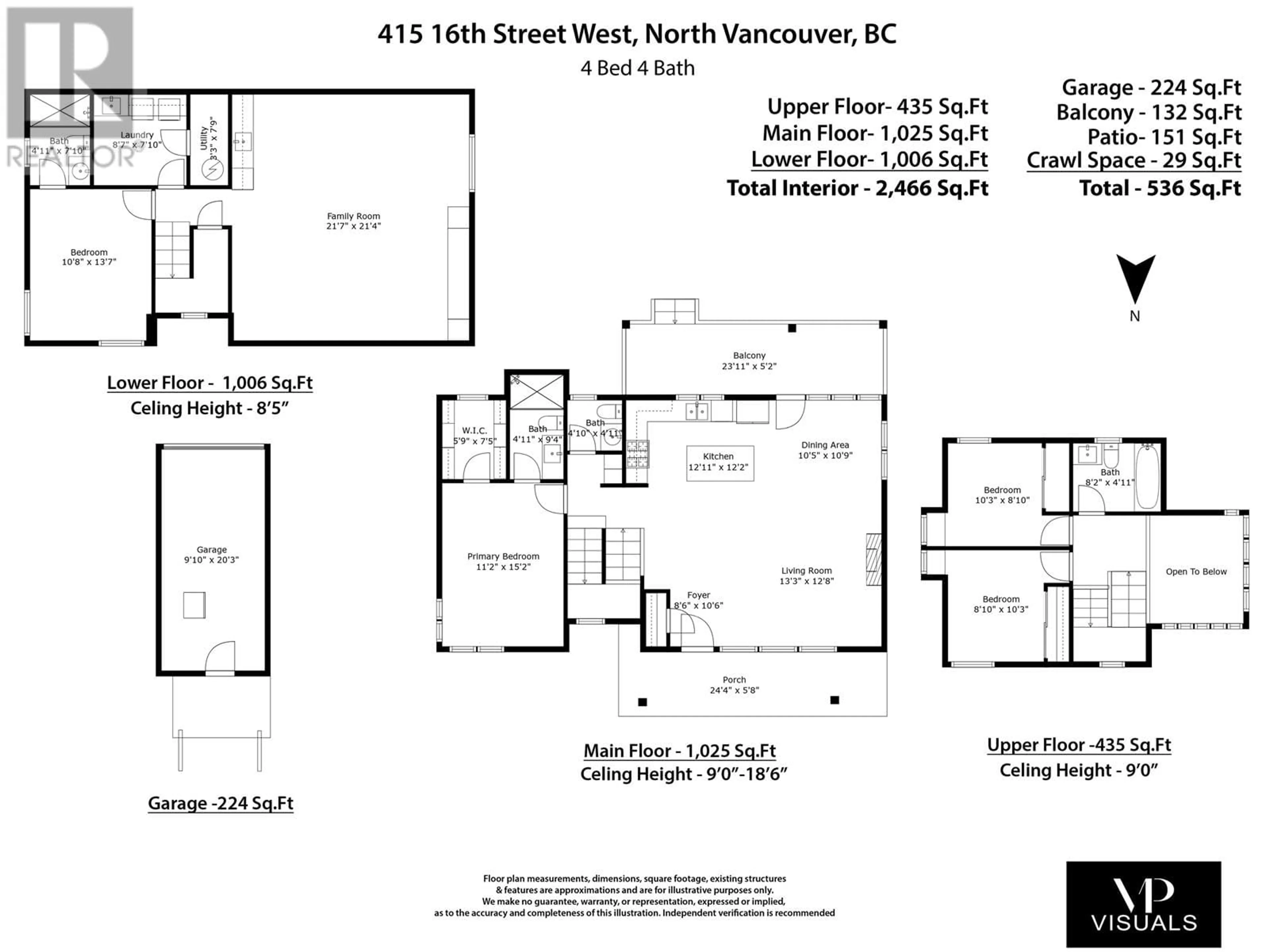 Floor plan for 415 W 16TH STREET, North Vancouver British Columbia V7M1V1